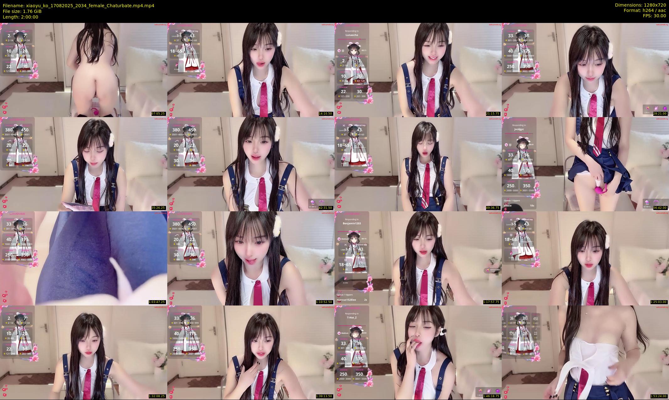 xiaoyu_ko — 120 minute Chaturbate female cam show recording, 720p, Aug 17, 2025