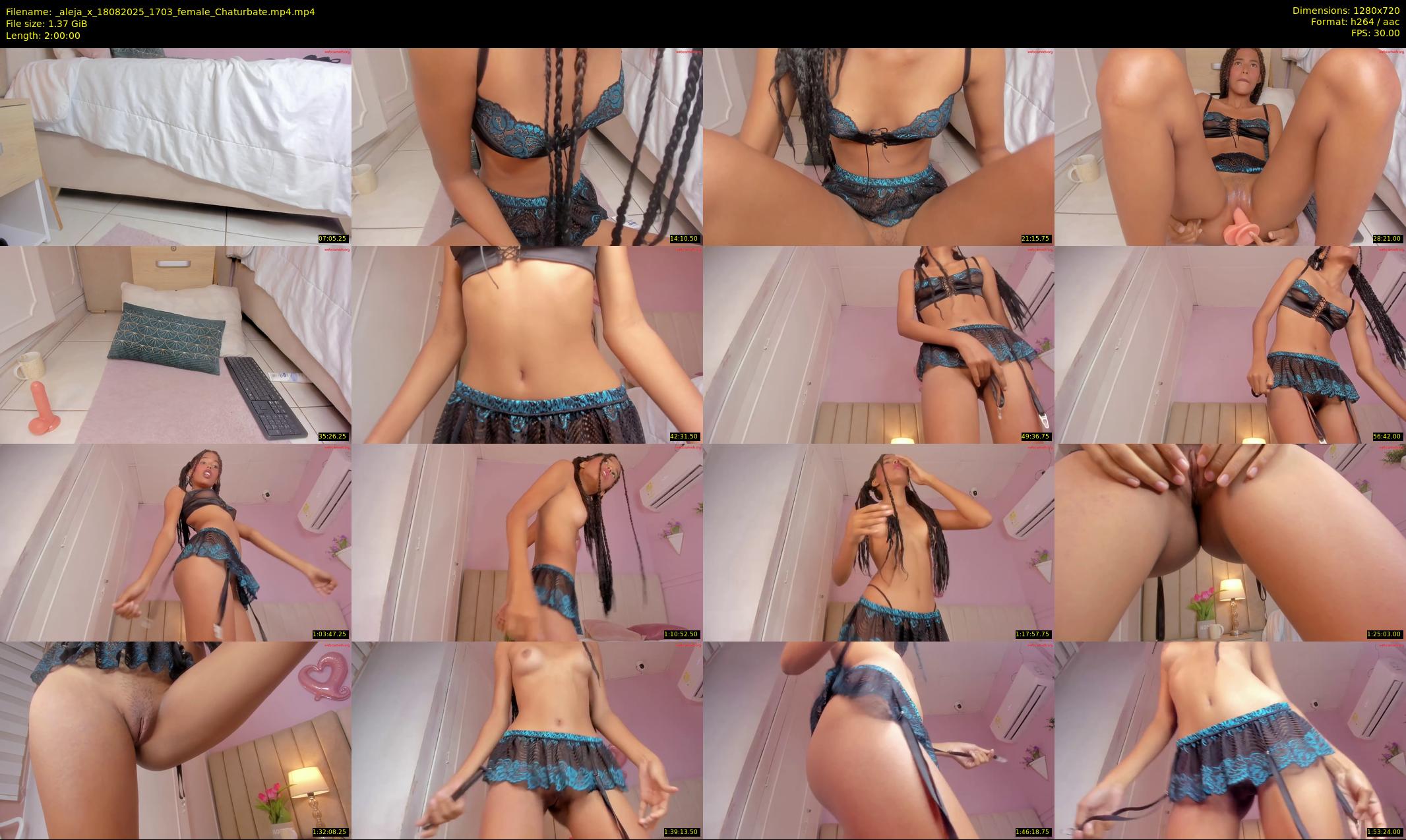 _aleja_x — 120 minute Chaturbate female cam show recording, 720p, Aug 18, 2025