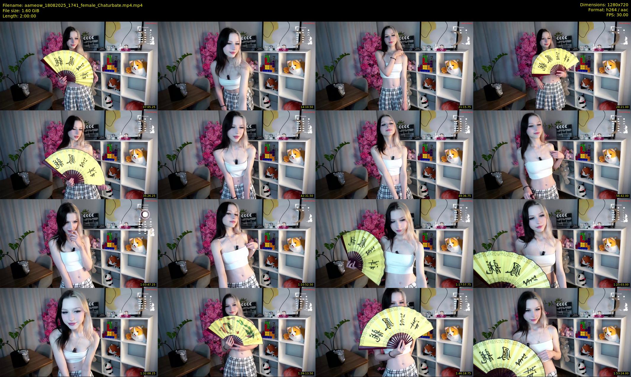 aameow — 120 minute Chaturbate female cam show recording, 720p, Aug 18, 2025