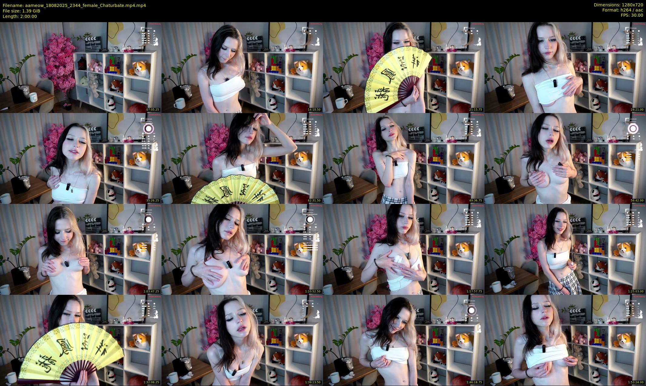aameow — 120 minute Chaturbate female cam show recording, 720p, Aug 18, 2025