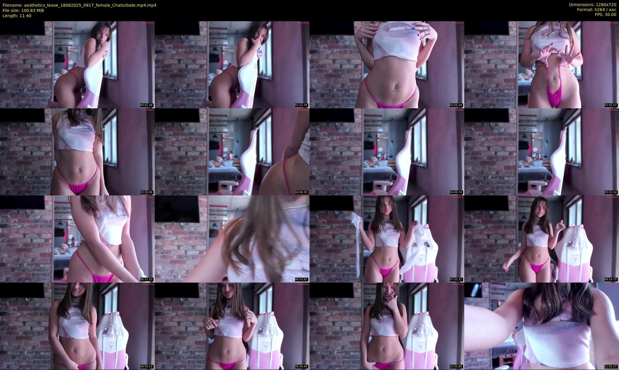 aesthetics_tease — 12 minute Chaturbate female cam show recording, 720p, Aug 18, 2025