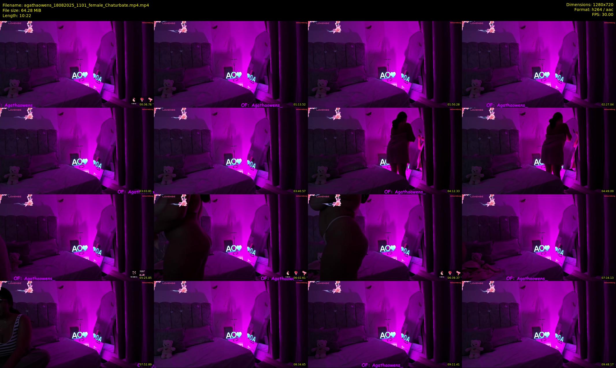 agathaowens — 11 minute Chaturbate female cam show recording, 720p, Aug 18, 2025