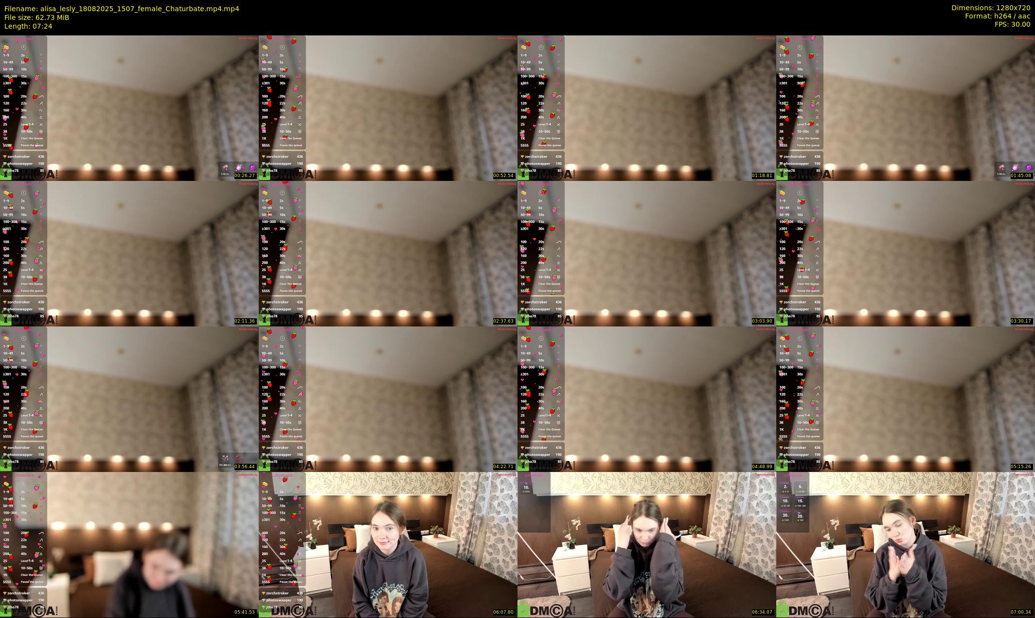 alisa_lesly — 8 minute Chaturbate female cam show recording, 720p, Aug 18, 2025