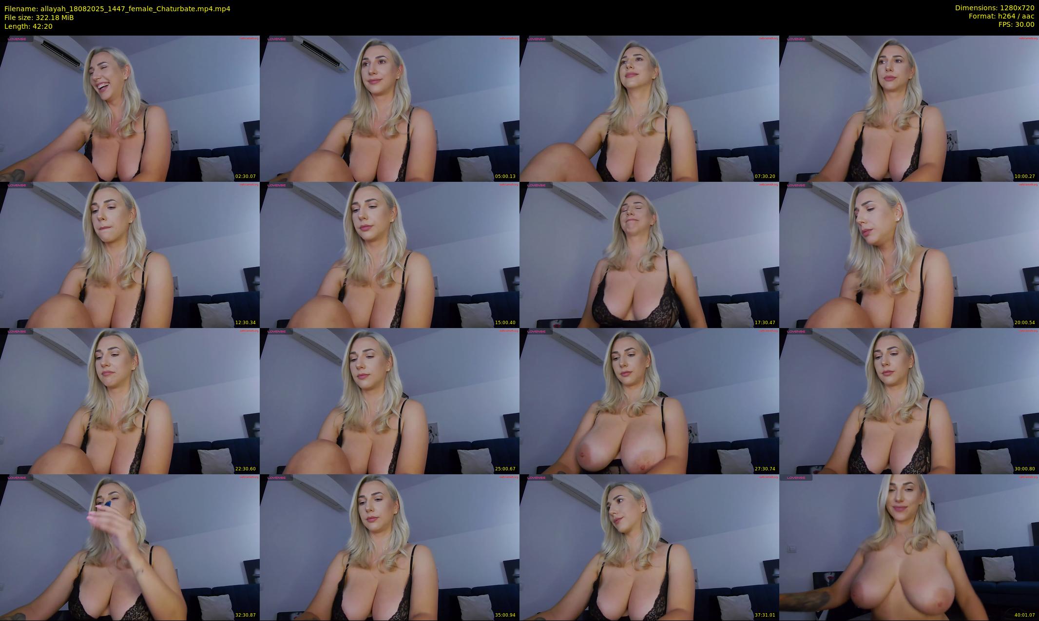 allayah — 43 minute Chaturbate female cam show recording, 720p, Aug 18, 2025