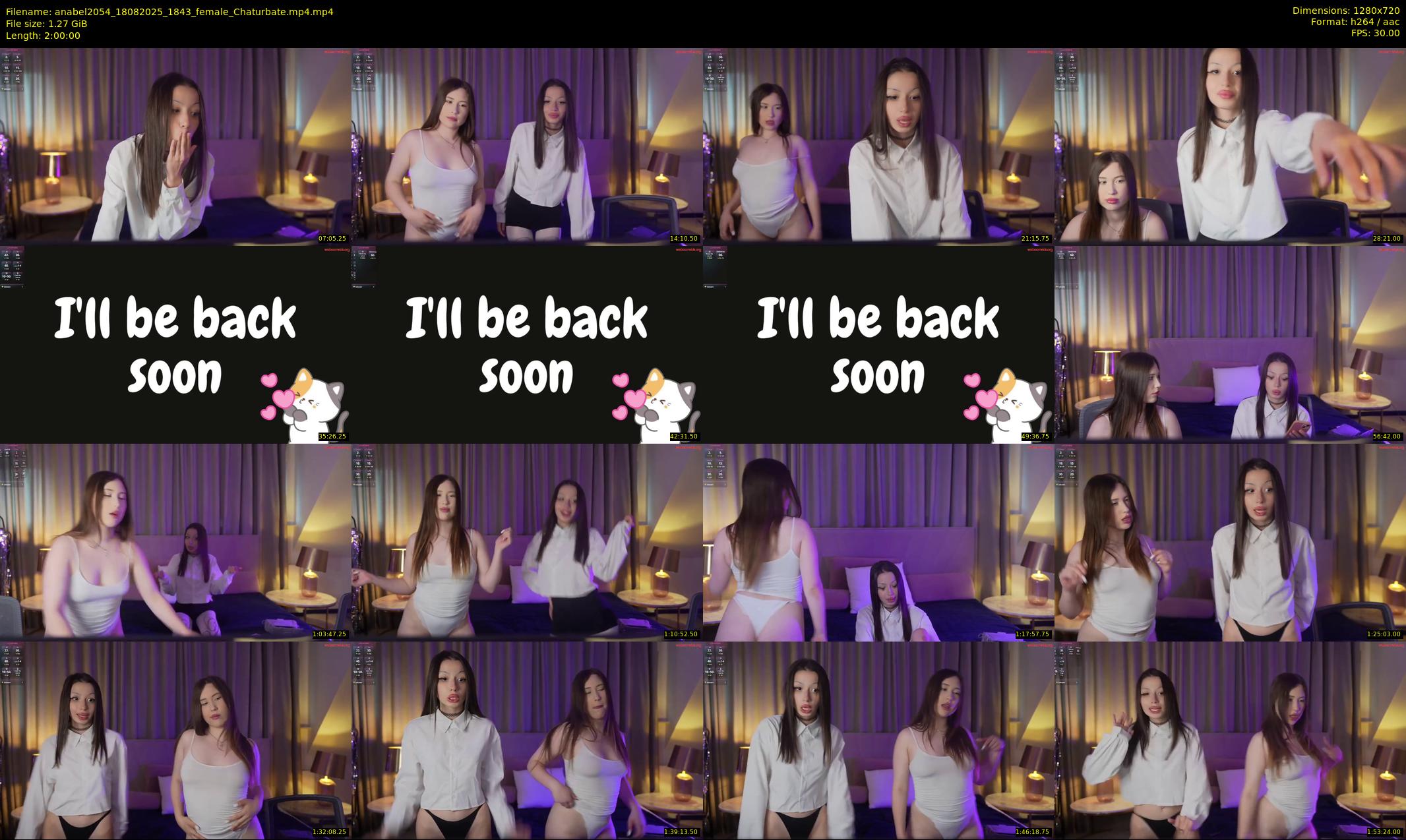 anabel2054 — 120 minute Chaturbate female cam show recording, 720p, Aug 18, 2025