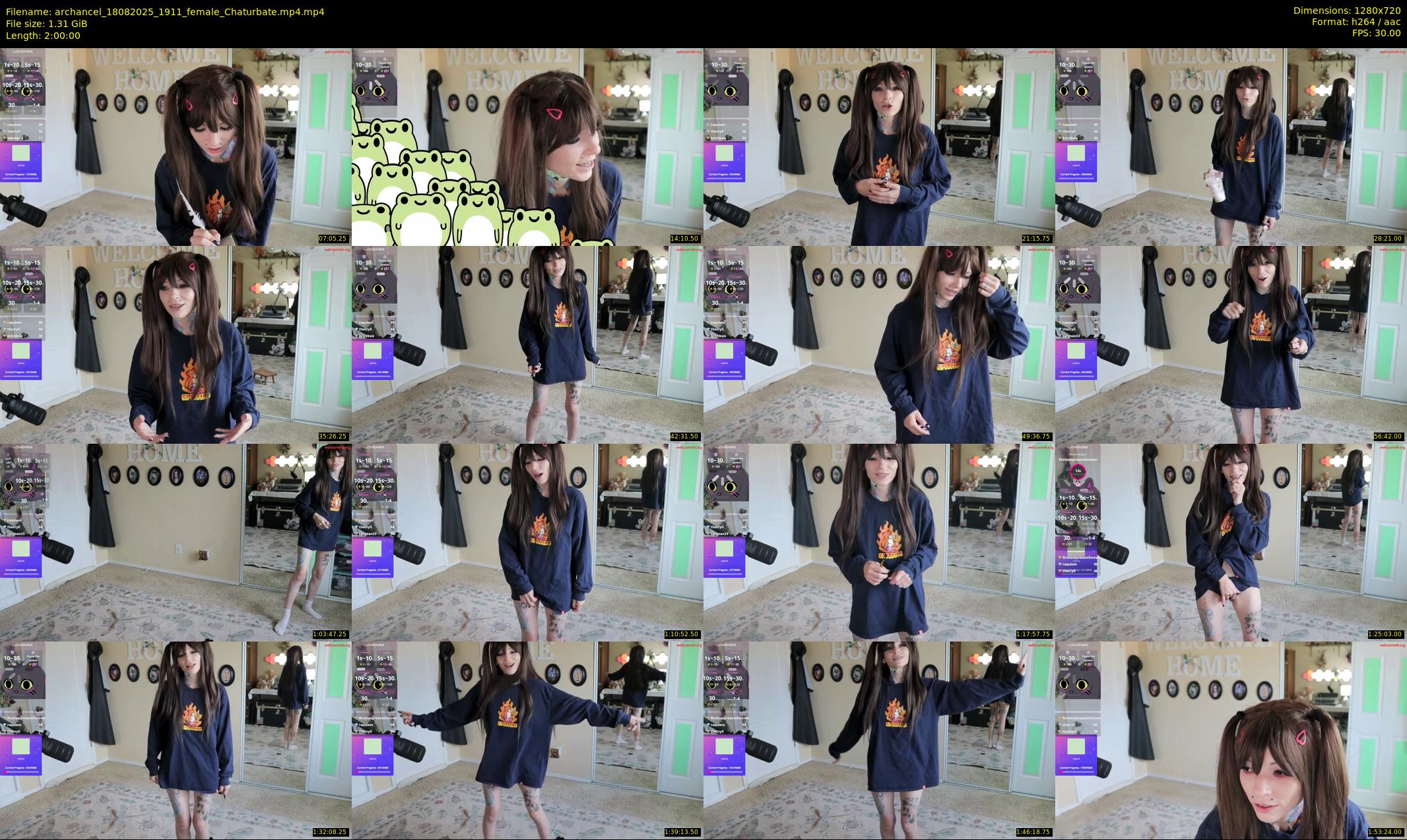 archancel — 120 minute Chaturbate female cam show recording, 720p, Aug 18, 2025