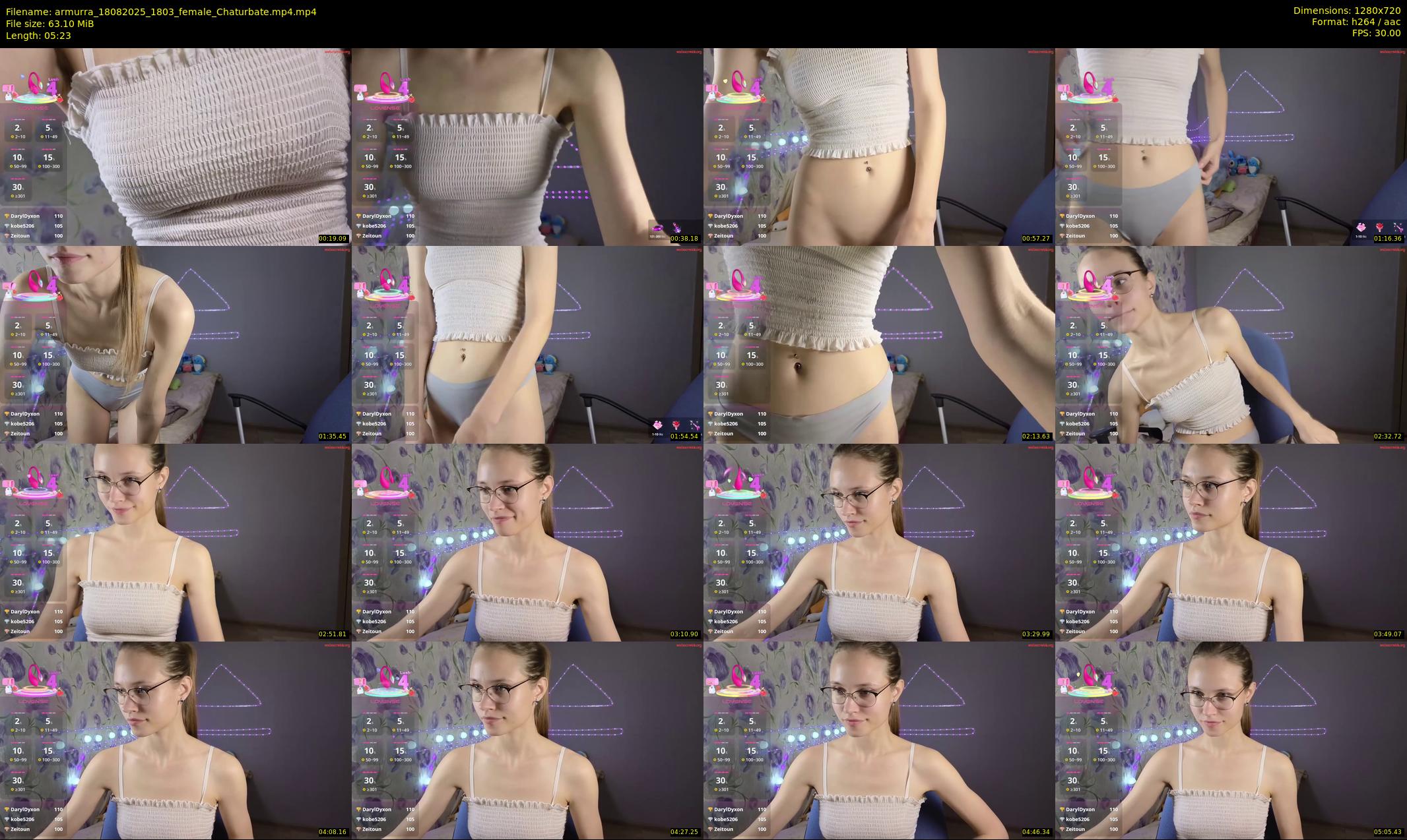 armurra — 6 minute Chaturbate female cam show recording, 720p, Aug 18, 2025