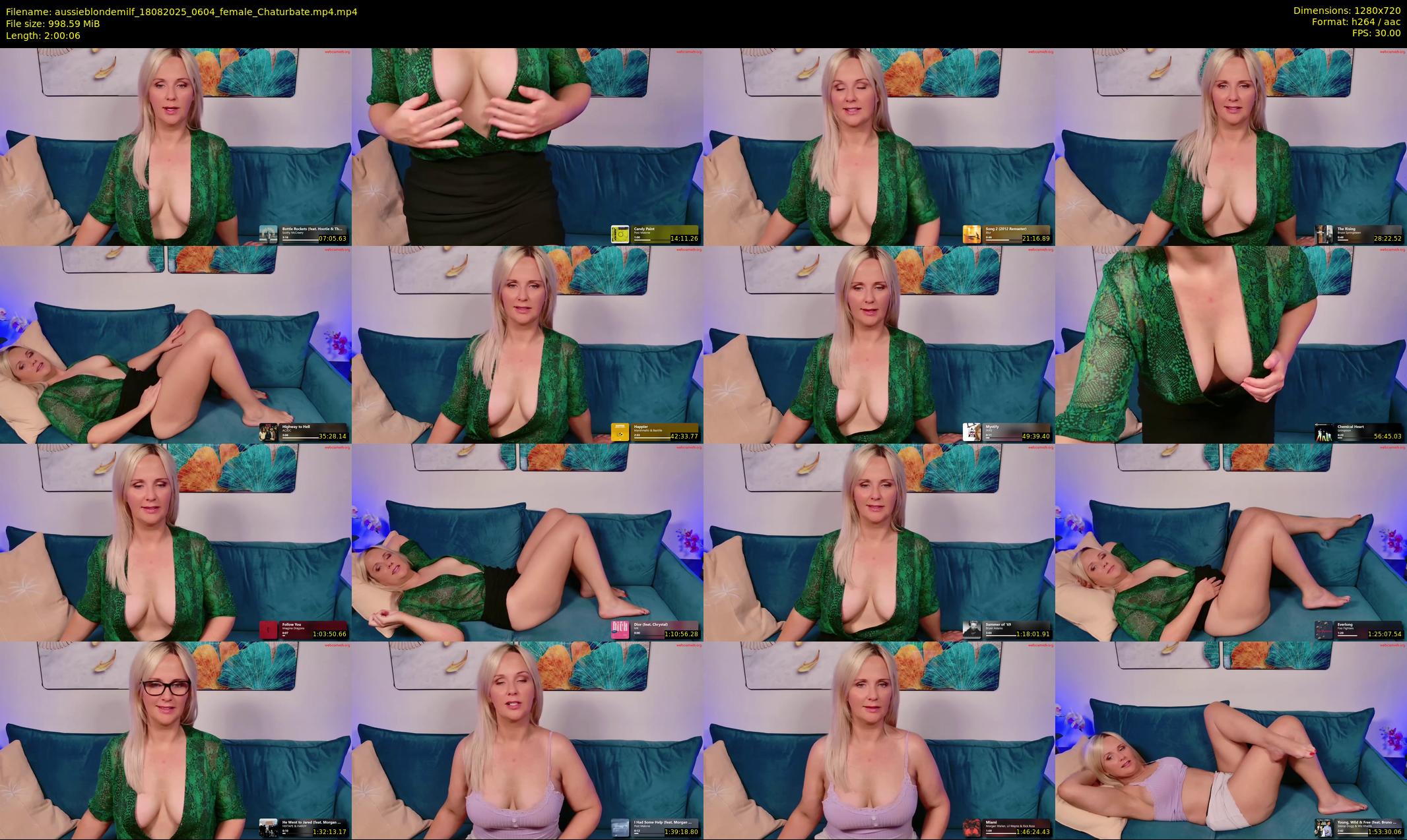 aussieblondemilf — 121 minute Chaturbate female cam show recording, 720p, Aug 18, 2025
