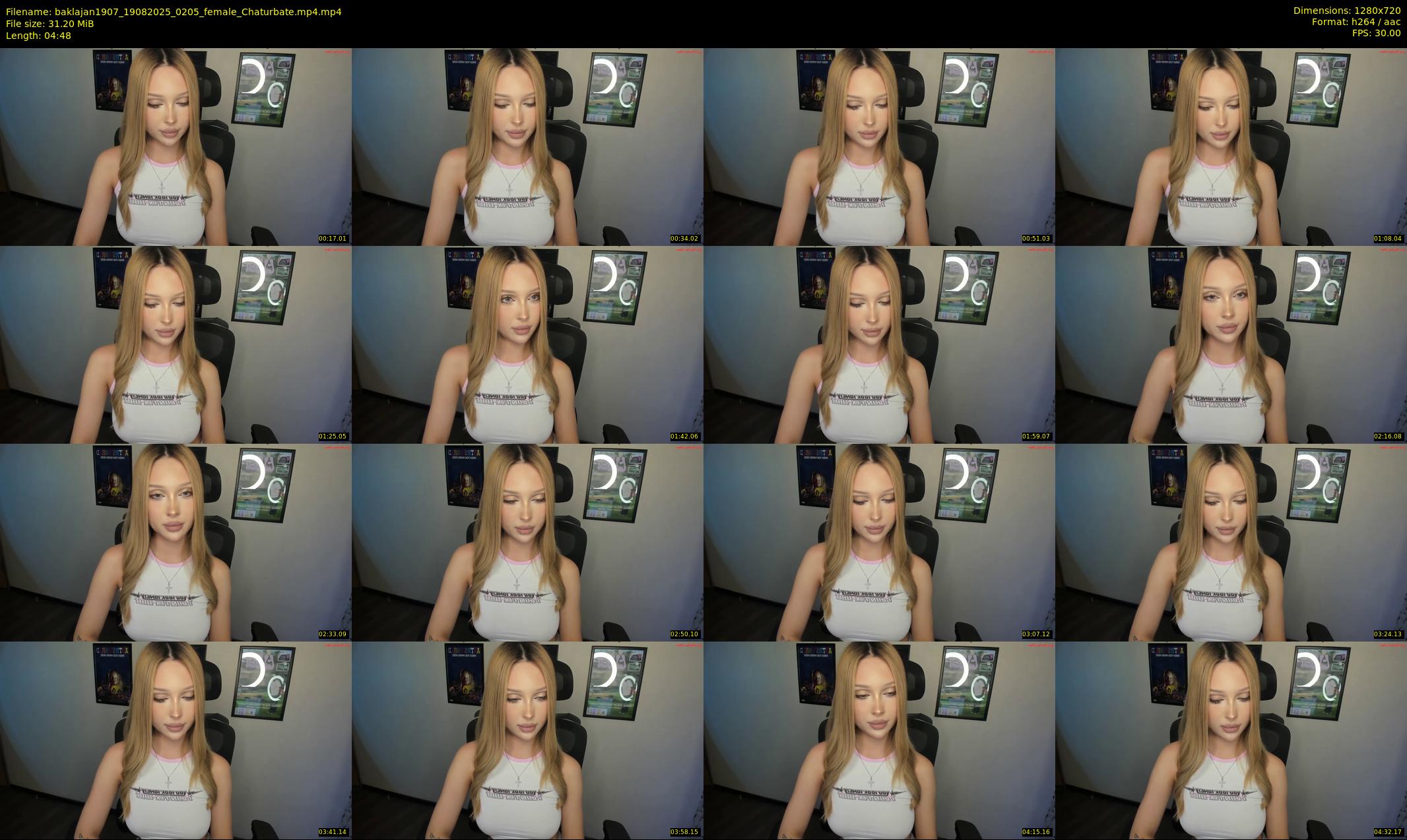 baklajan1907 — 5 minute Chaturbate female cam show recording, 720p, Aug 19, 2025
