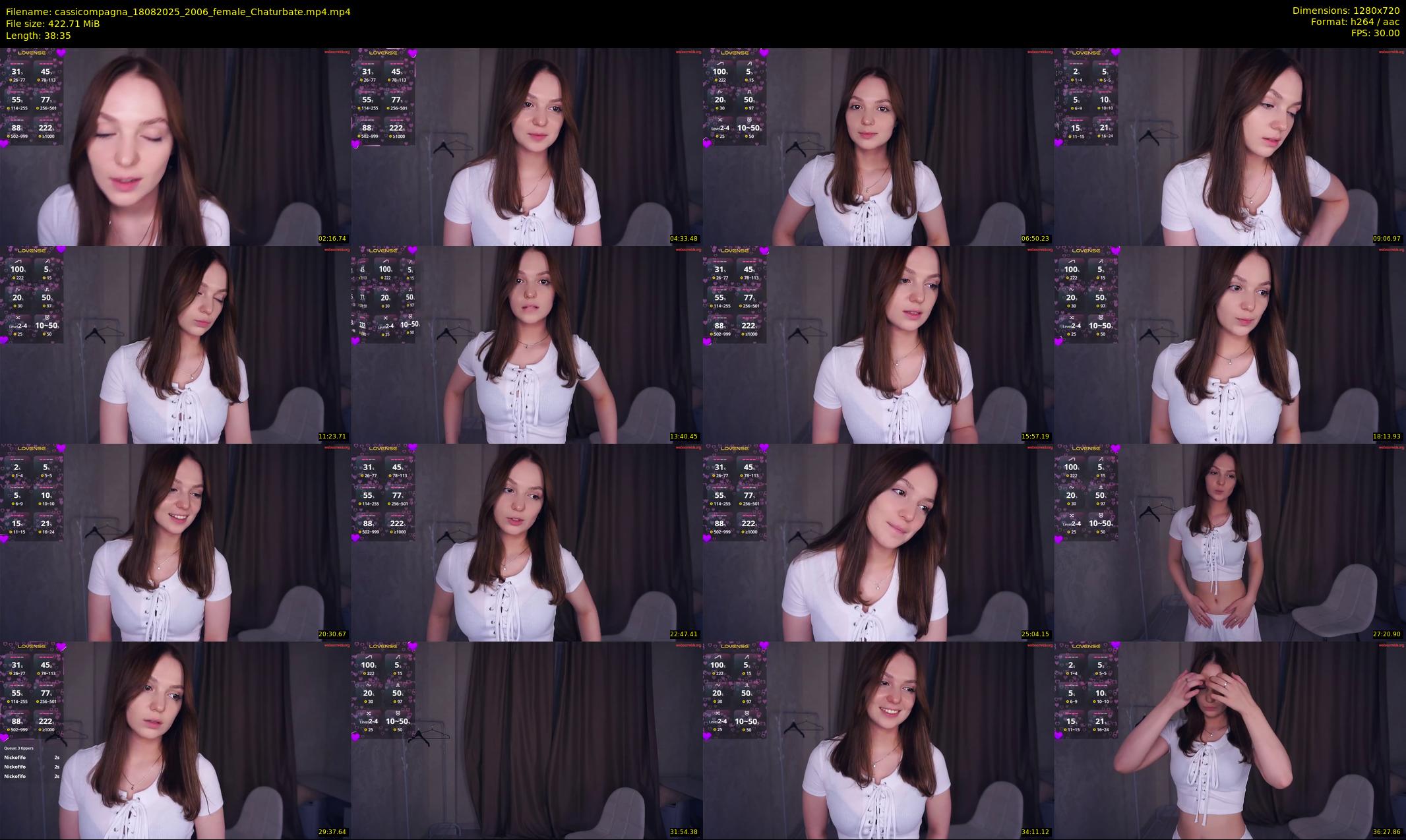 cassicompagna — 39 minute Chaturbate female cam show recording, 720p, Aug 18, 2025