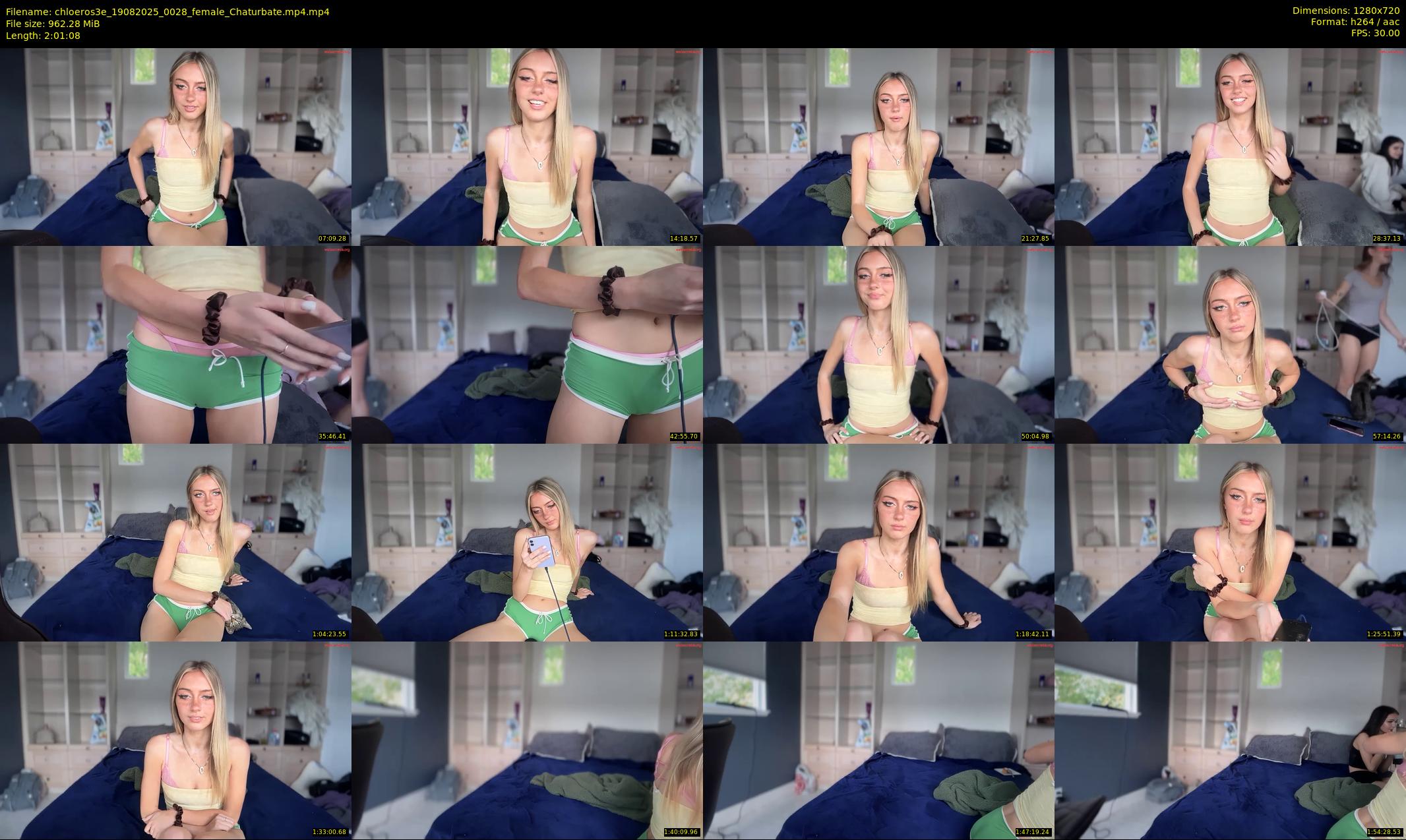 chloeros3e — 122 minute Chaturbate female cam show recording, 720p, Aug 19, 2025