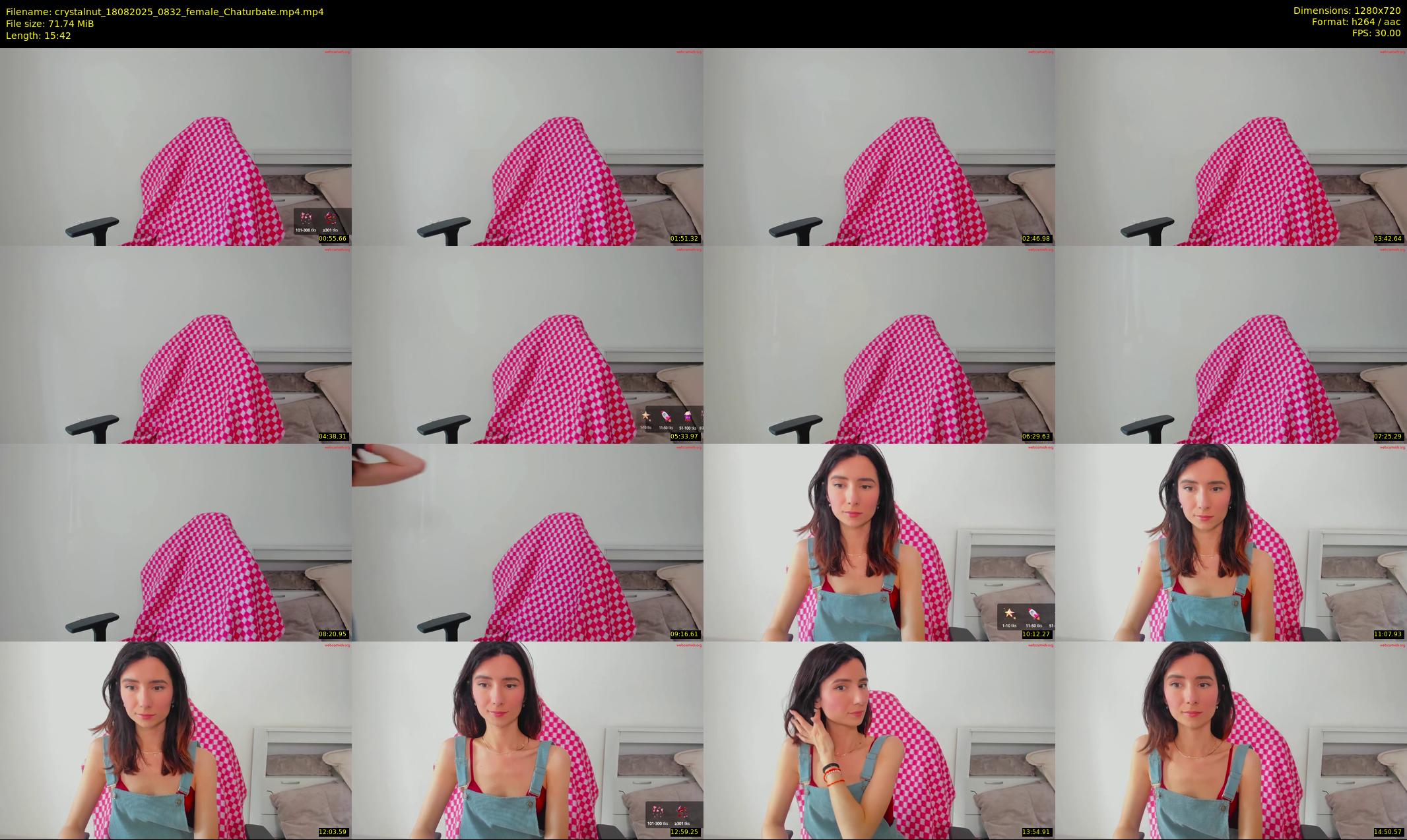 crystalnut — 16 minute Chaturbate female cam show recording, 720p, Aug 18, 2025