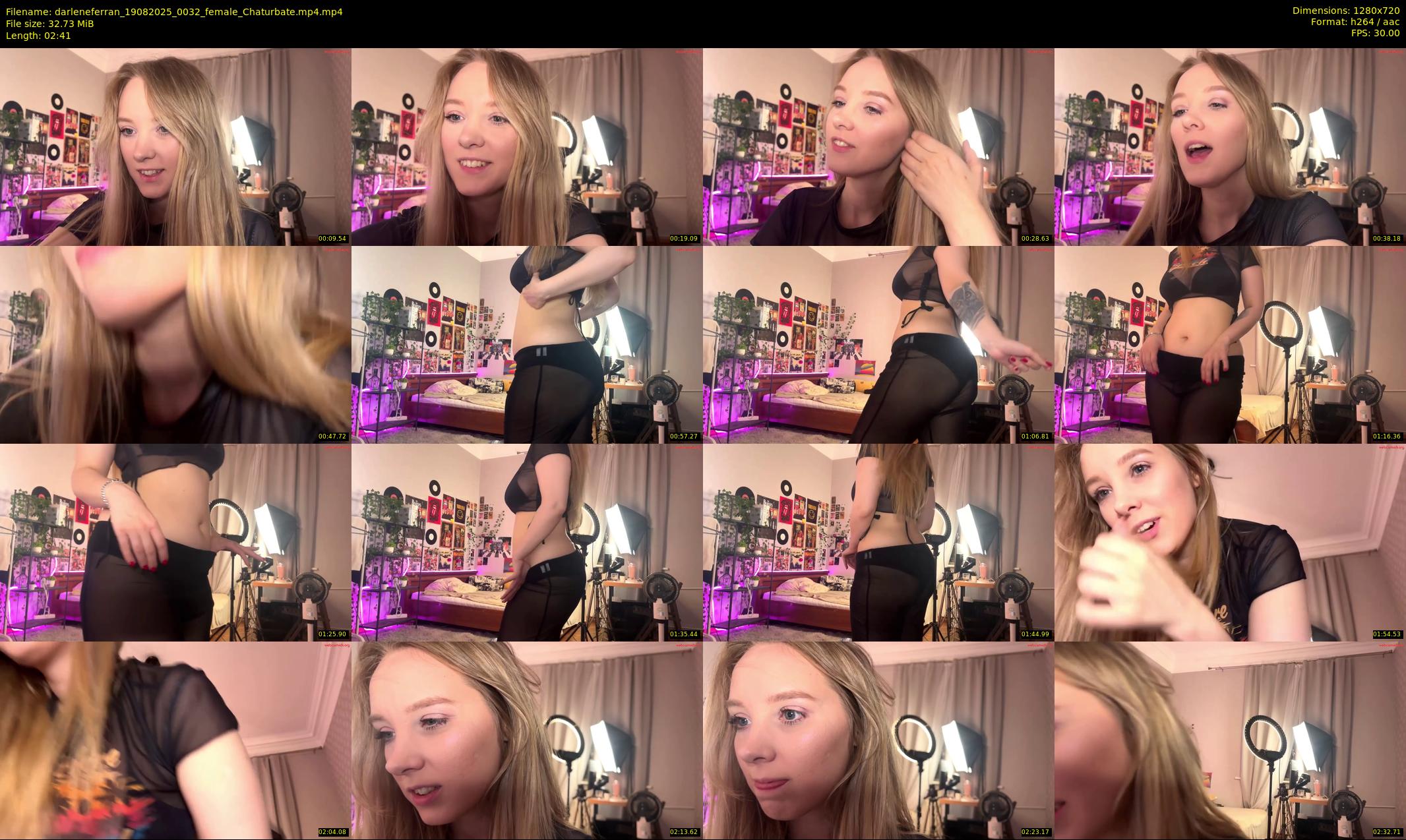 darleneferran — 3 minute Chaturbate female cam show recording, 720p, Aug 19, 2025