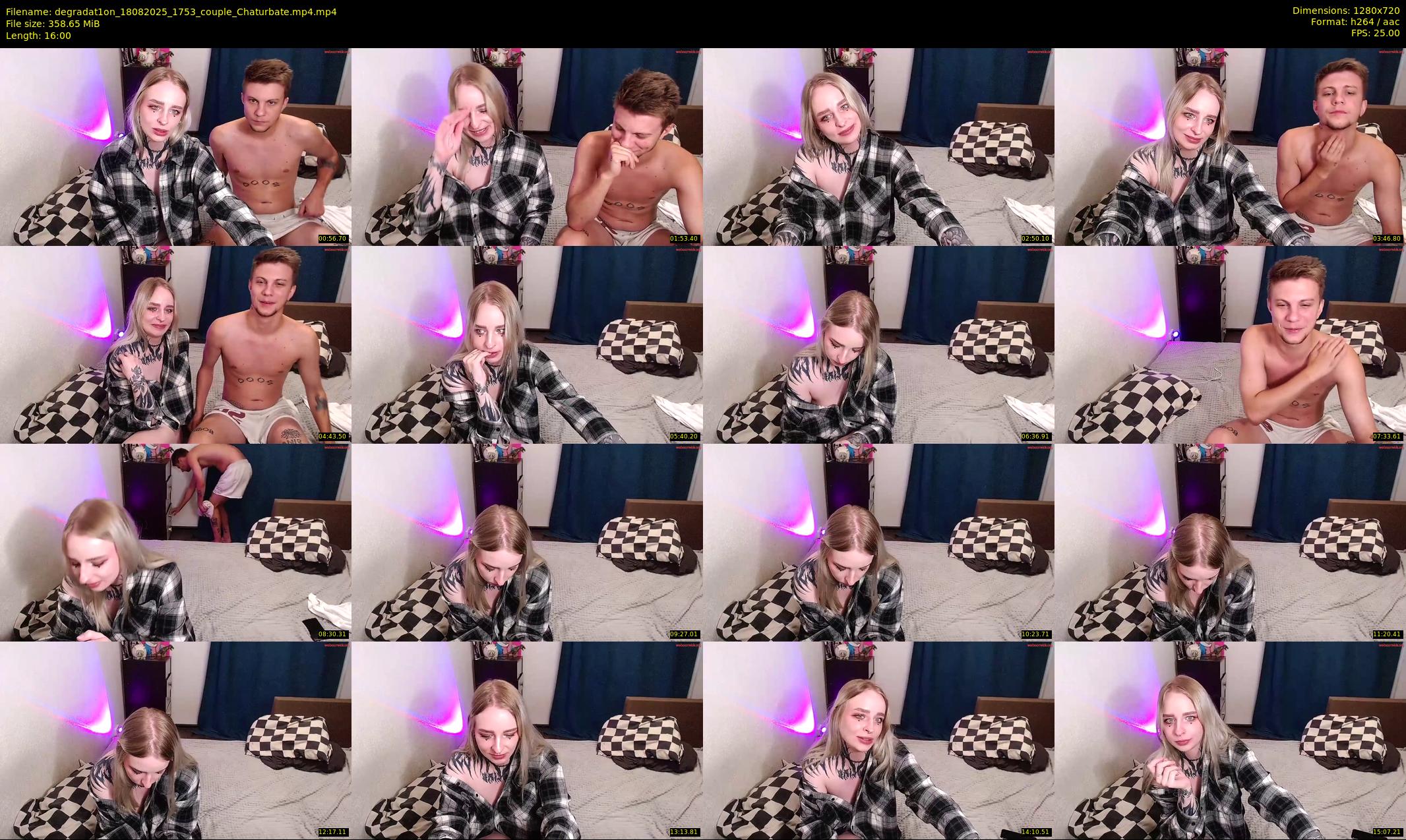 degradat1on — 16 minute Chaturbate couple cam show recording, 720p, Aug 18, 2025