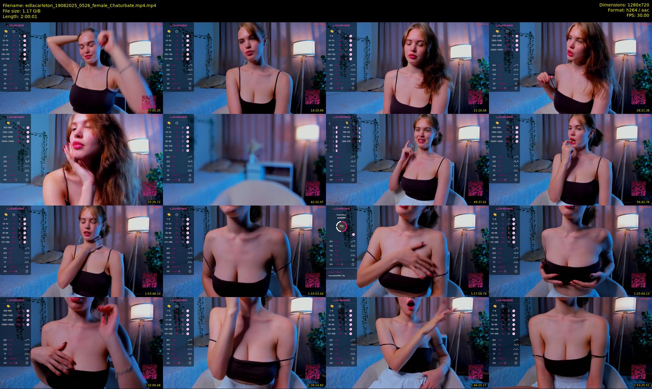 edlacarleton — 121 minute Chaturbate female cam show recording, 720p, Aug 19, 2025