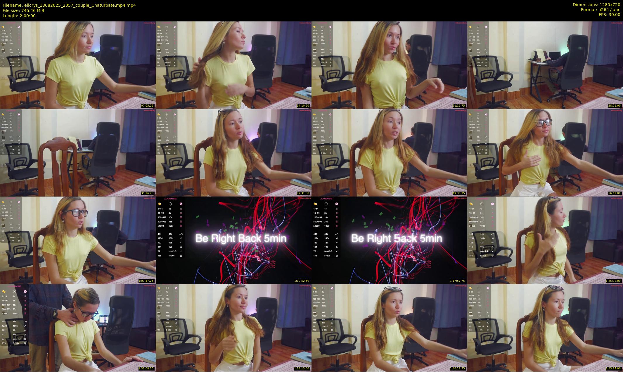 ellcrys — 120 minute Chaturbate couple cam show recording, 720p, Aug 18, 2025