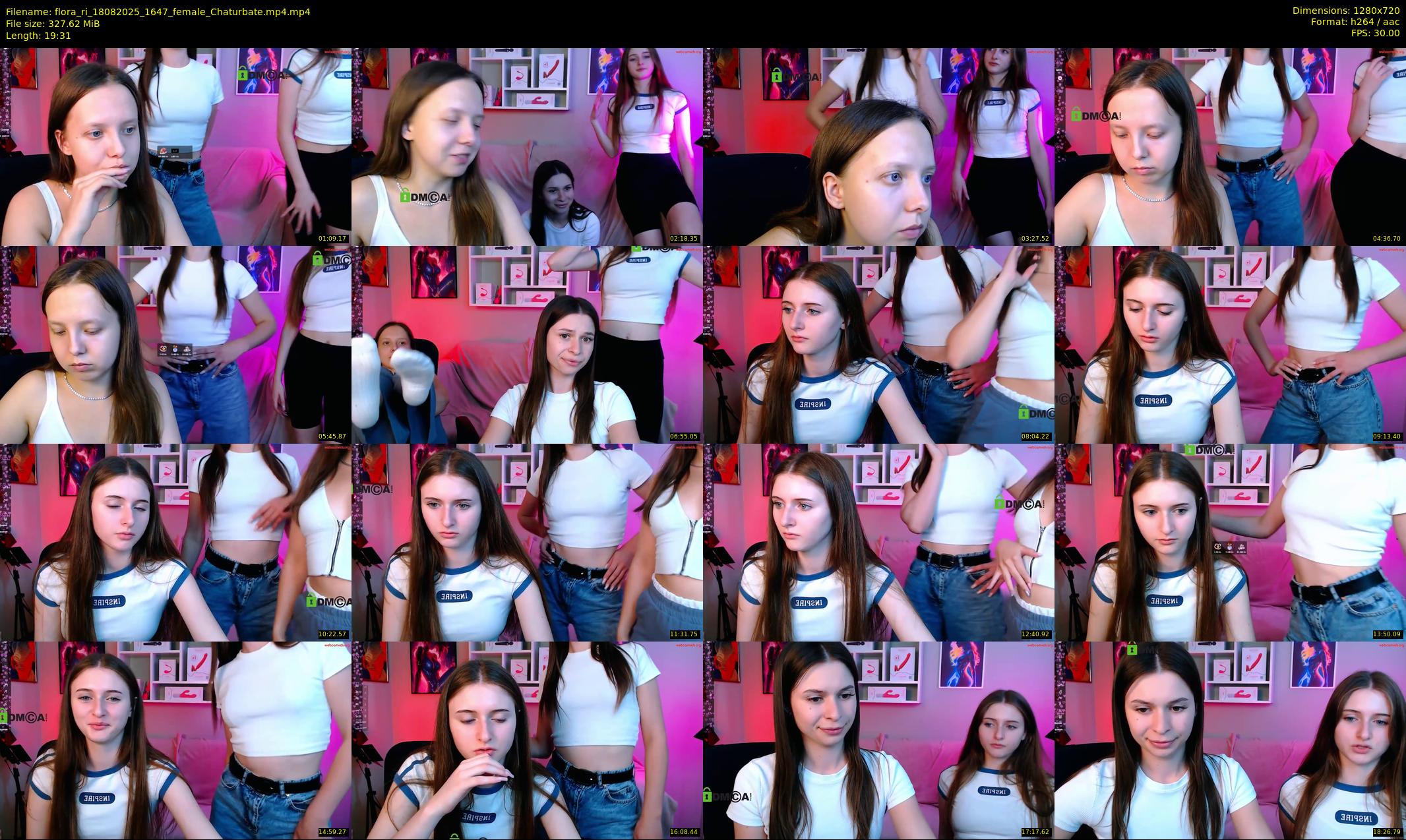 flora_ri — 20 minute Chaturbate female cam show recording, 720p, Aug 18, 2025