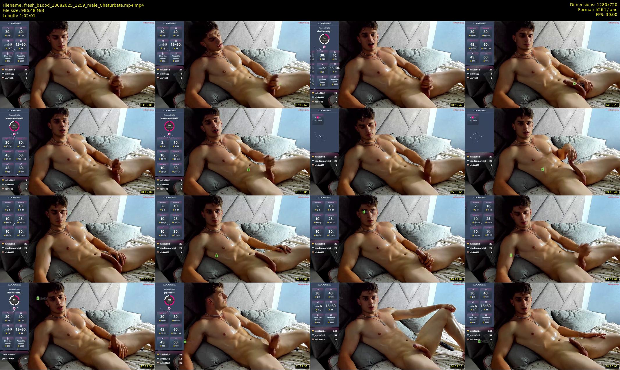 fresh_b1ood — 63 minute Chaturbate male cam show recording, 720p, Aug 18, 2025