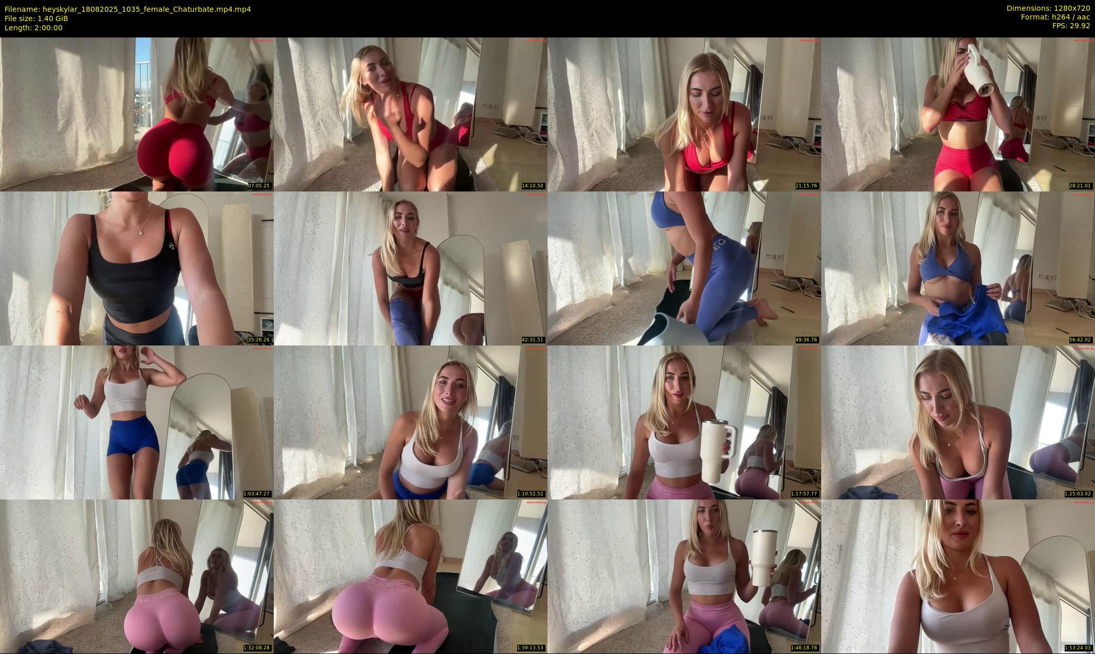heyskylar — 120 minute Chaturbate female cam show recording, 720p, Aug 18, 2025