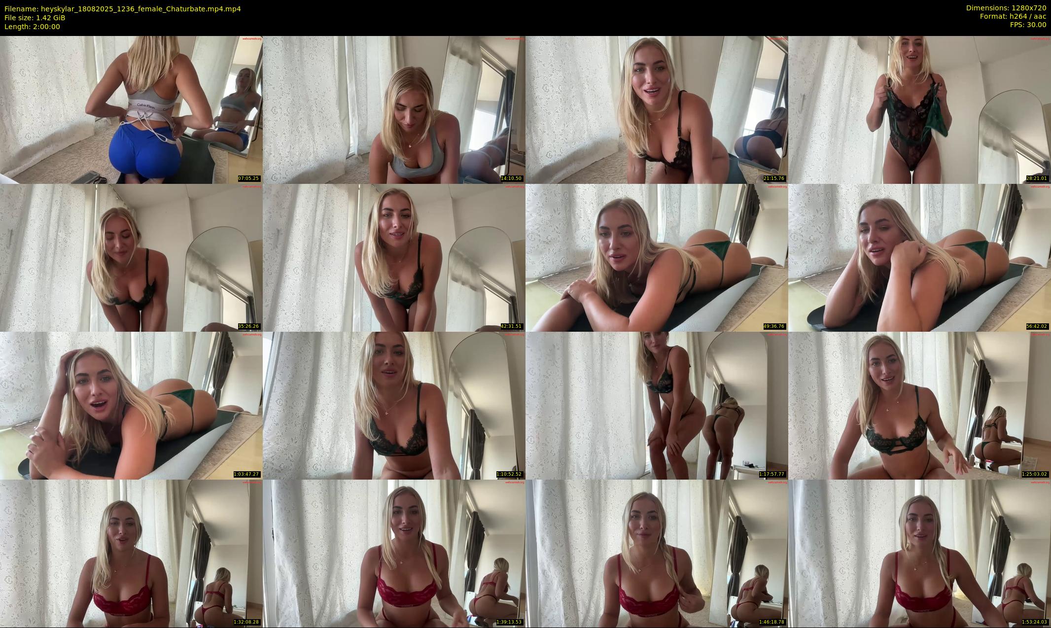heyskylar — 120 minute Chaturbate female cam show recording, 720p, Aug 18, 2025