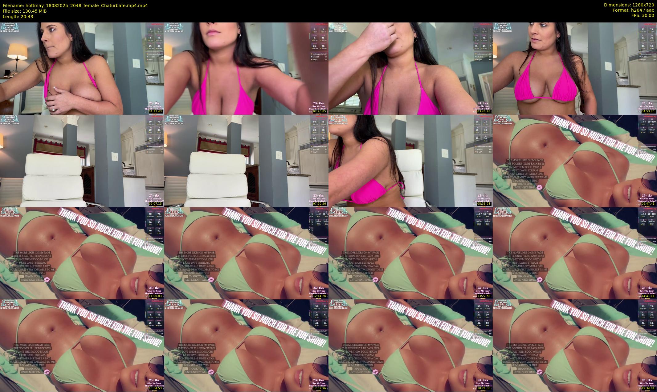 hottmay — 21 minute Chaturbate female cam show recording, 720p, Aug 18, 2025
