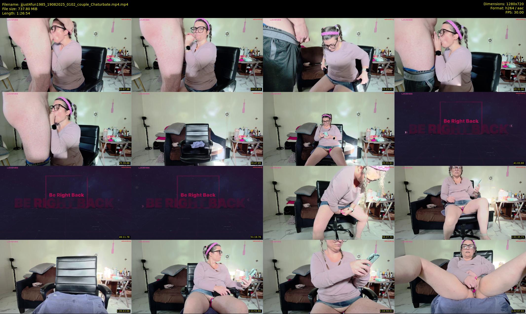 jjjust4fun1985 — 87 minute Chaturbate couple cam show recording, 720p, Aug 19, 2025