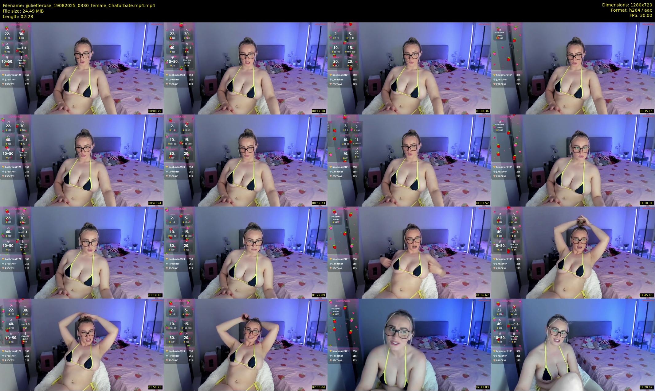 jjulietterose — 3 minute Chaturbate female cam show recording, 720p, Aug 19, 2025