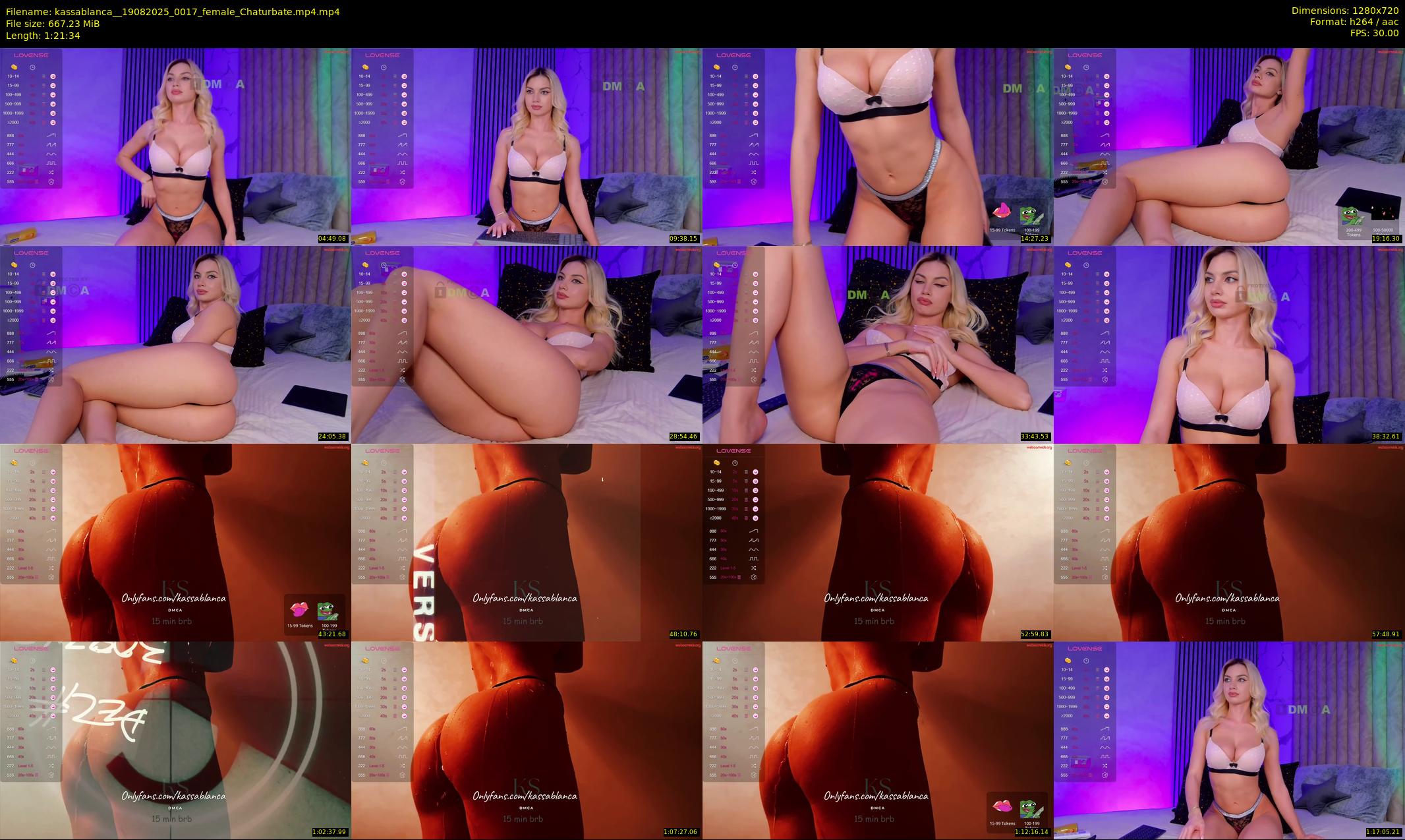 kassablanca_ — 82 minute Chaturbate female cam show recording, 720p, Aug 19, 2025