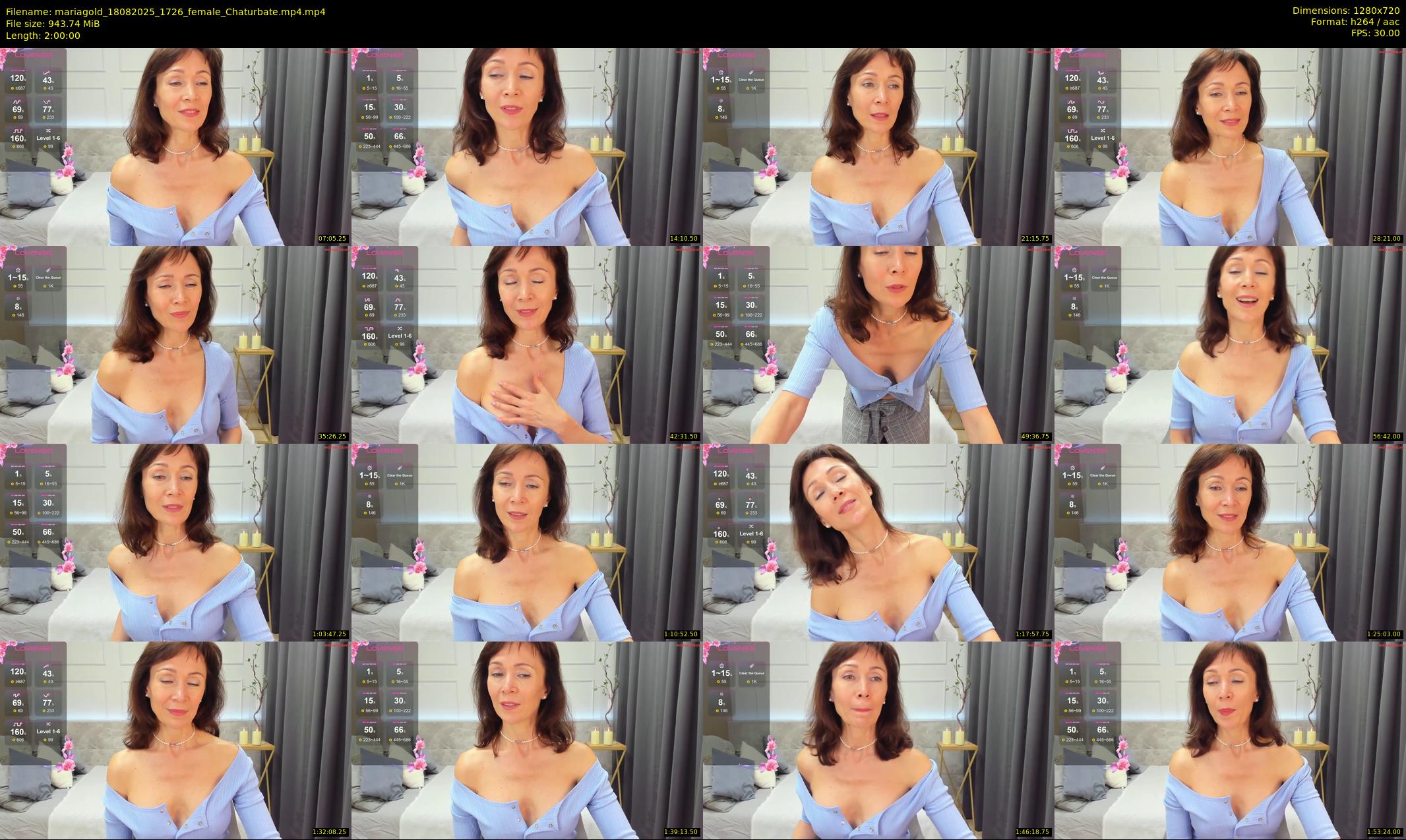 mariagold — 120 minute Chaturbate female cam show recording, 720p, Aug 18, 2025
