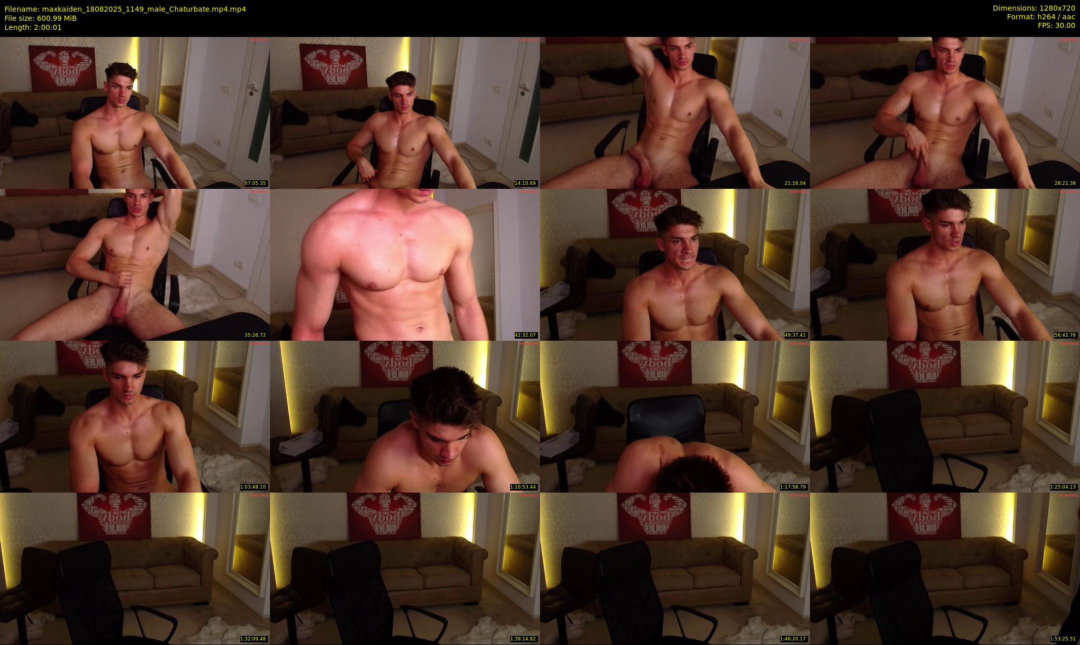 maxkaiden — 121 minute Chaturbate male cam show recording, 720p, Aug 18, 2025