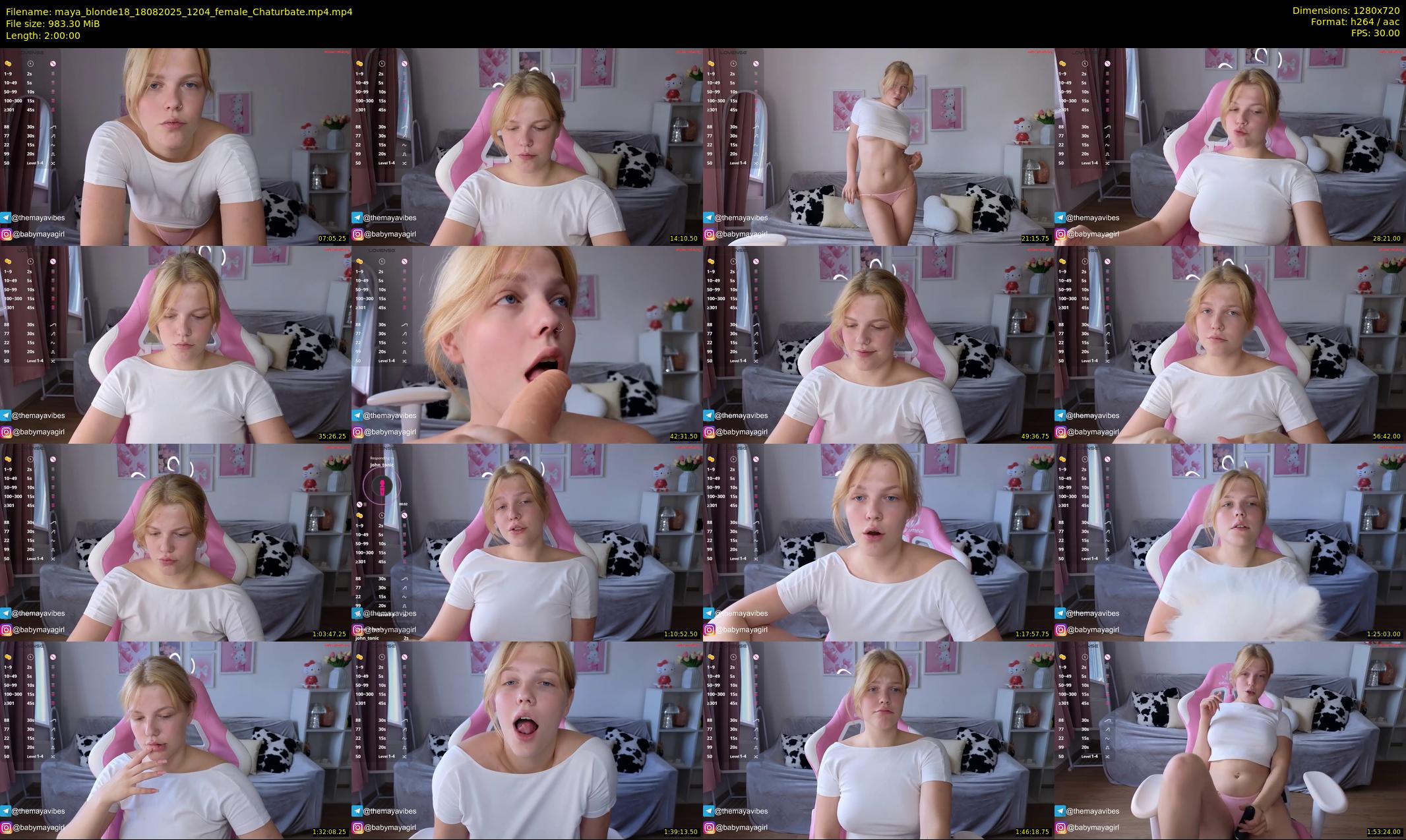 maya_blonde18 — 120 minute Chaturbate female cam show recording, 720p, Aug 18, 2025