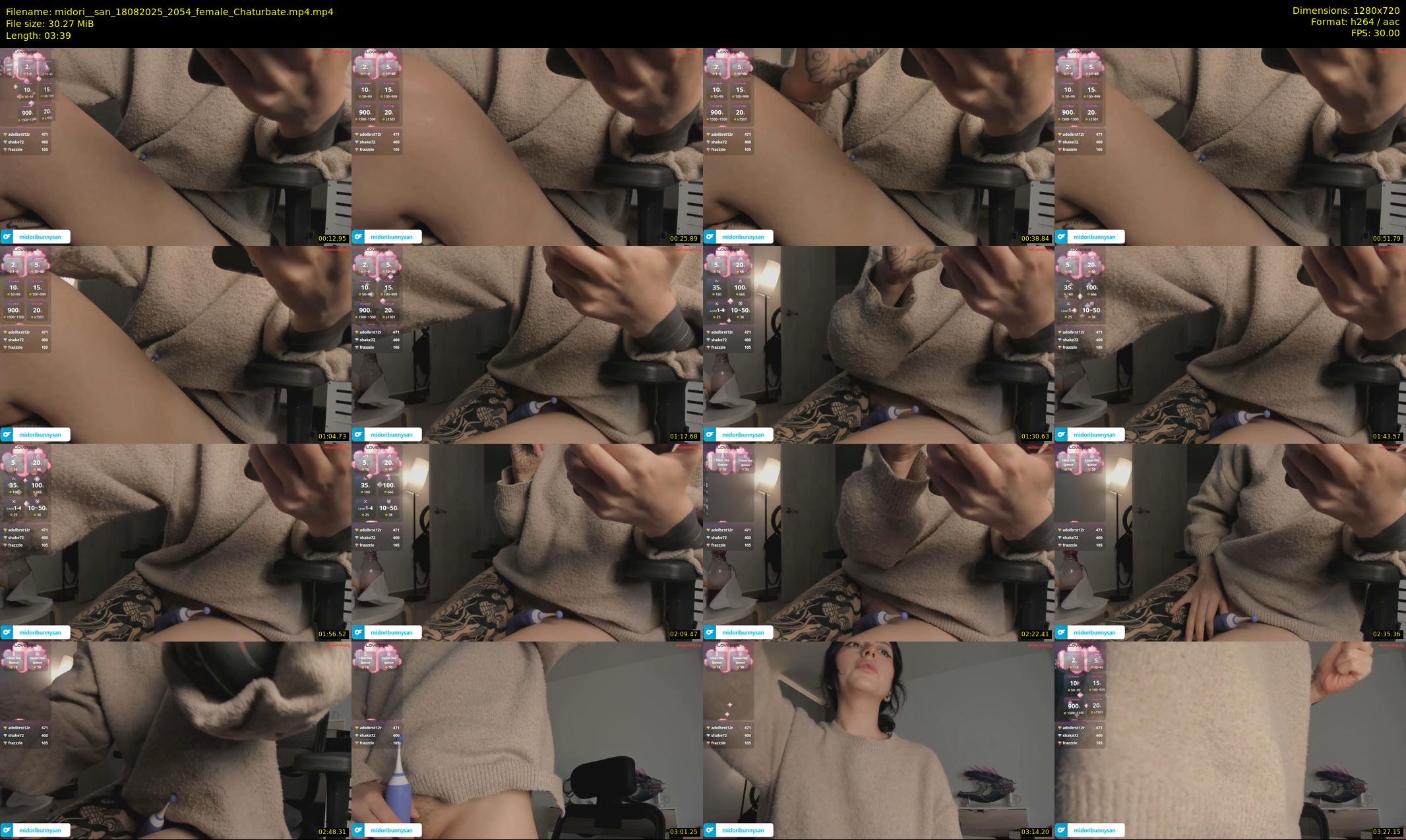 midori__san — 4 minute Chaturbate female cam show recording, 720p, Aug 18, 2025