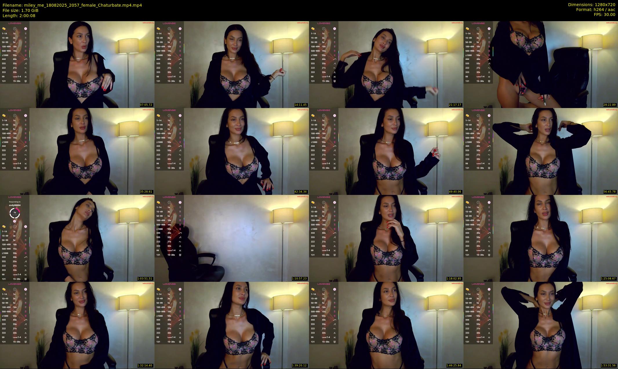 miley_me — 121 minute Chaturbate female cam show recording, 720p, Aug 18, 2025
