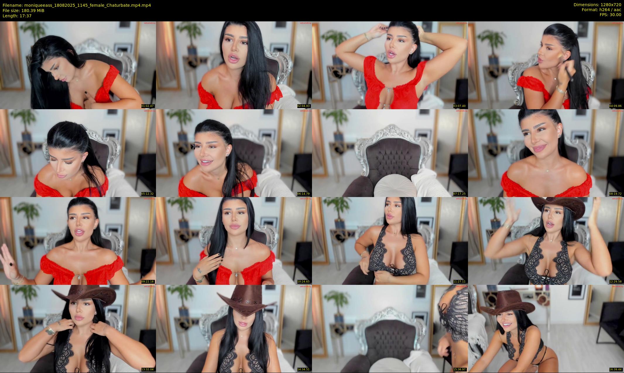 moniqueeass — 18 minute Chaturbate female cam show recording, 720p, Aug 18, 2025