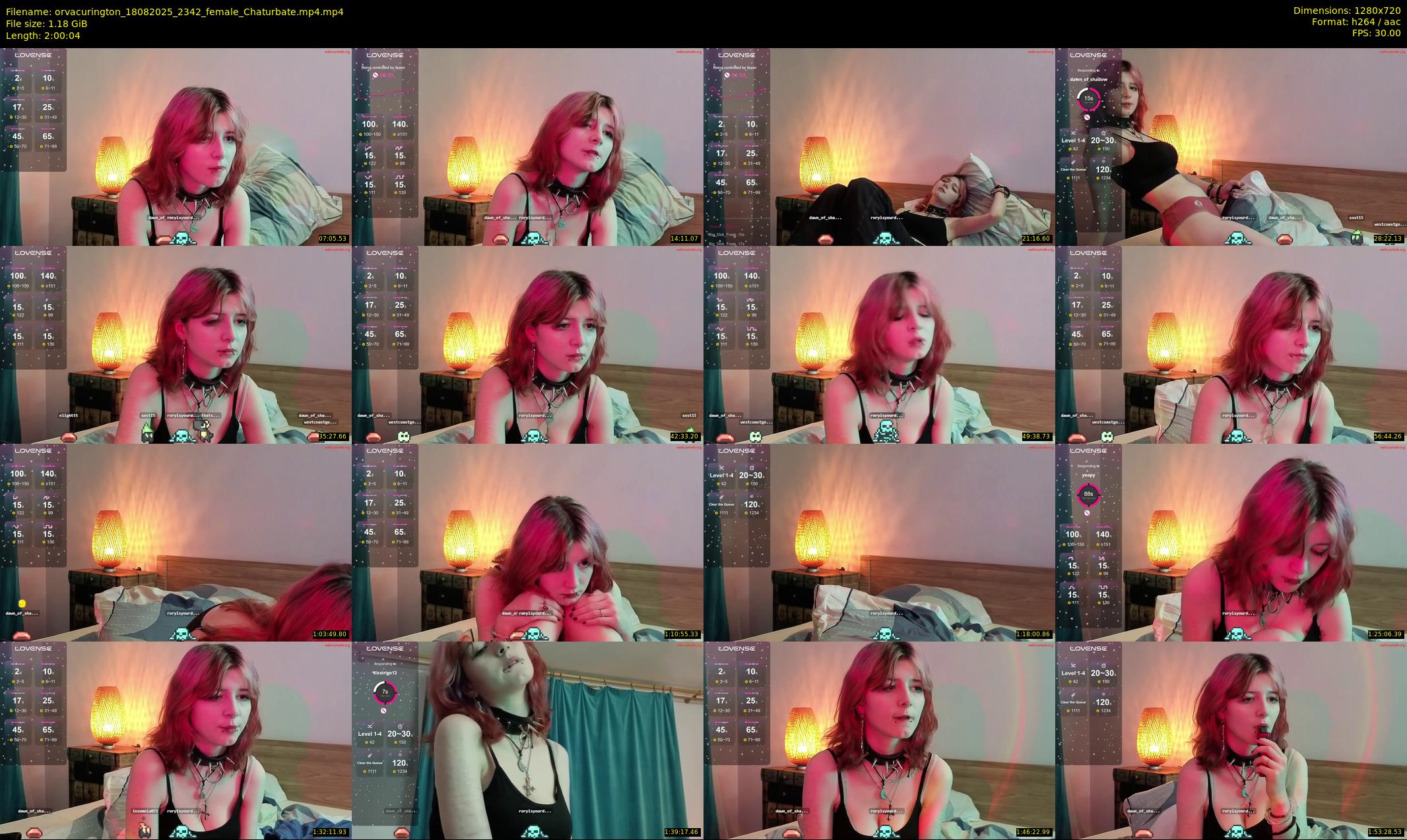 orvacurington — 121 minute Chaturbate female cam show recording, 720p, Aug 18, 2025