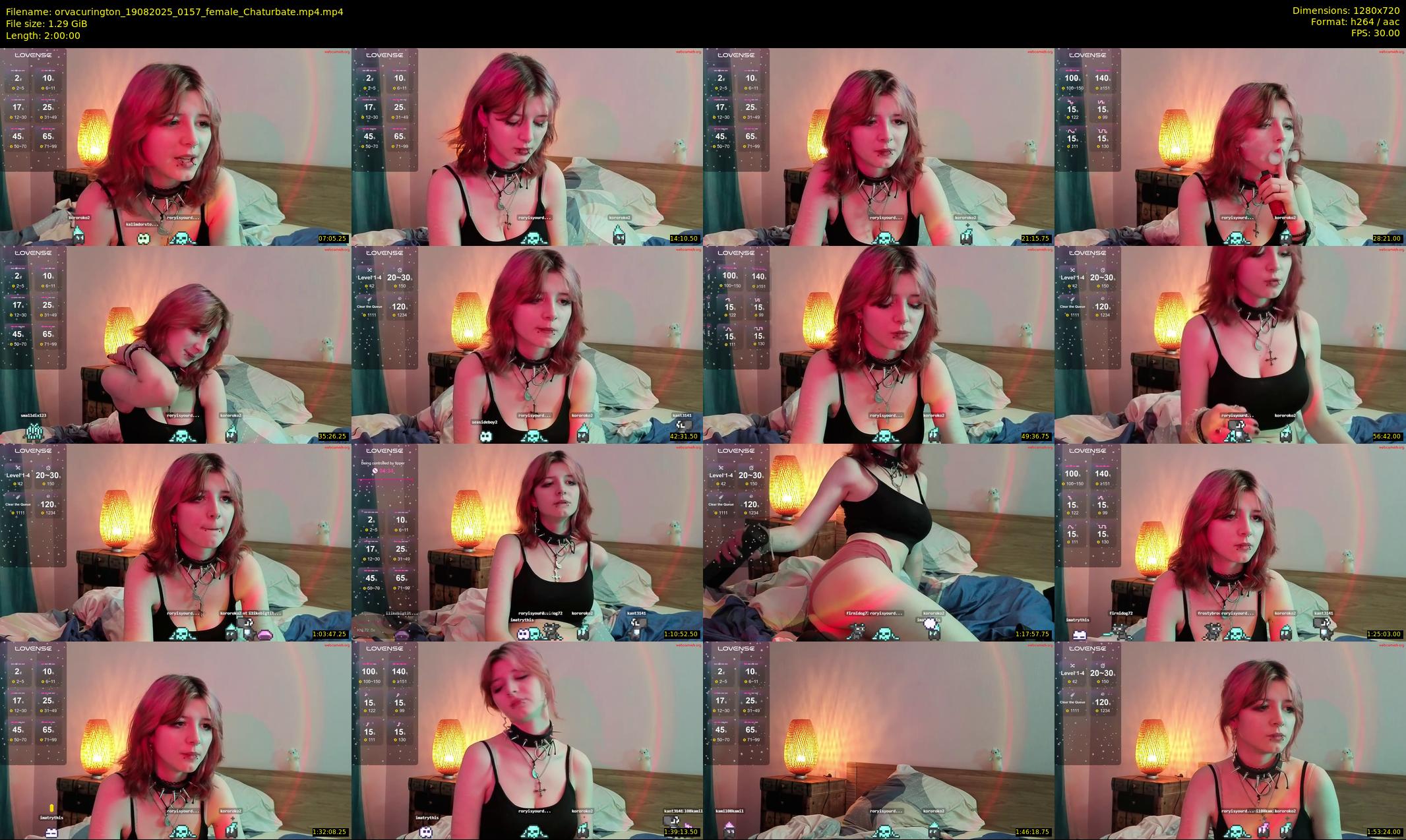 orvacurington — 120 minute Chaturbate female cam show recording, 720p, Aug 19, 2025
