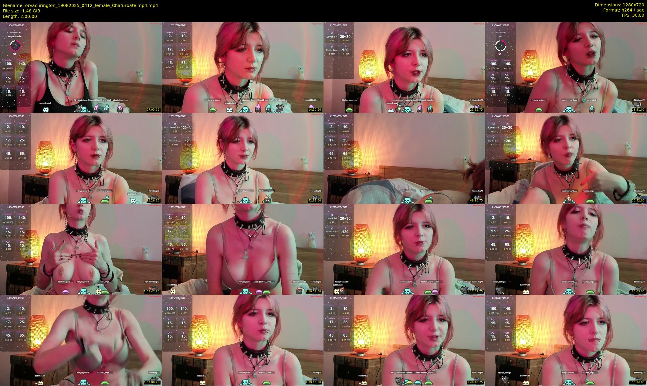 orvacurington — 120 minute Chaturbate female cam show recording, 720p, Aug 19, 2025