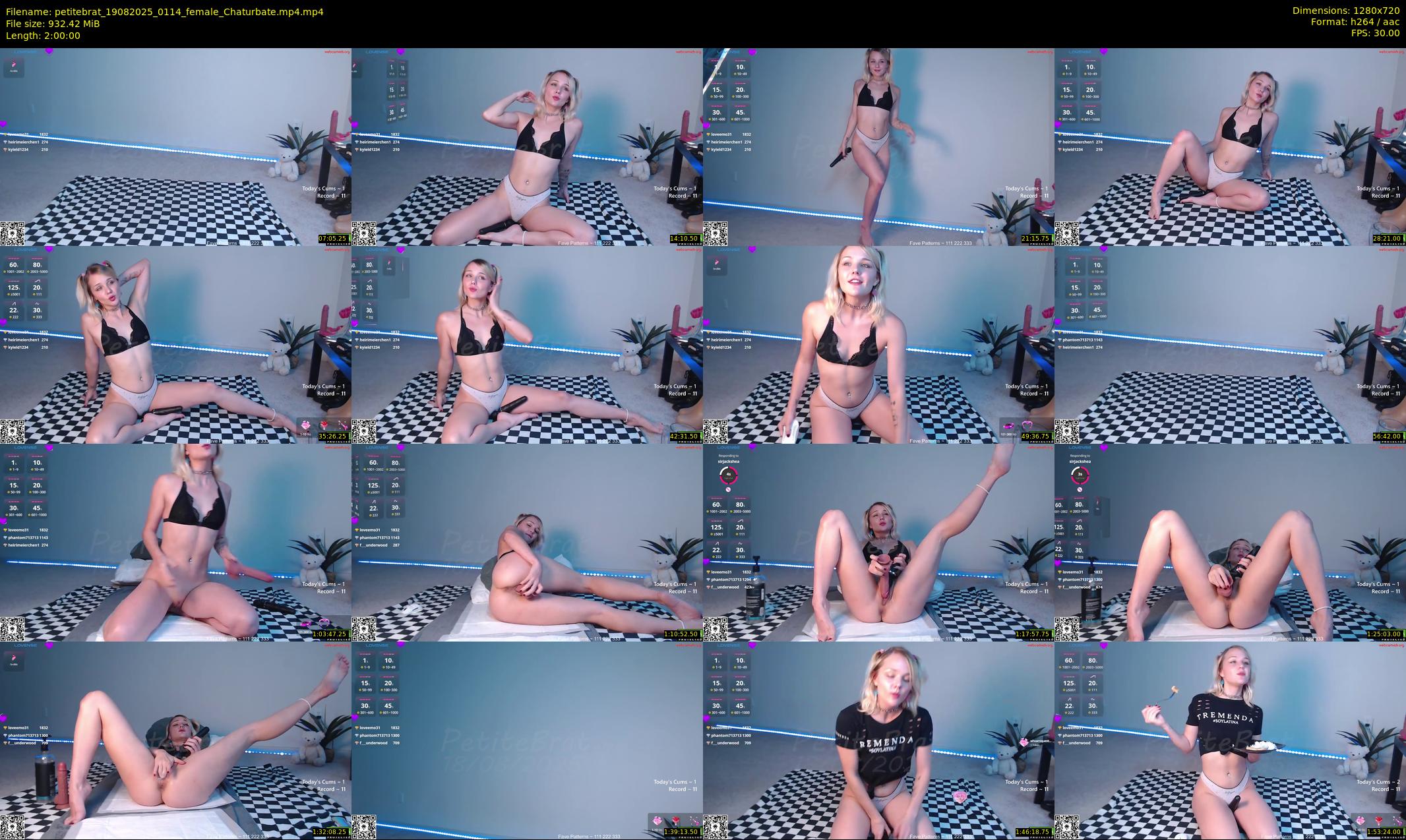 petitebrat — 120 minute Chaturbate female cam show recording, 720p, Aug 19, 2025