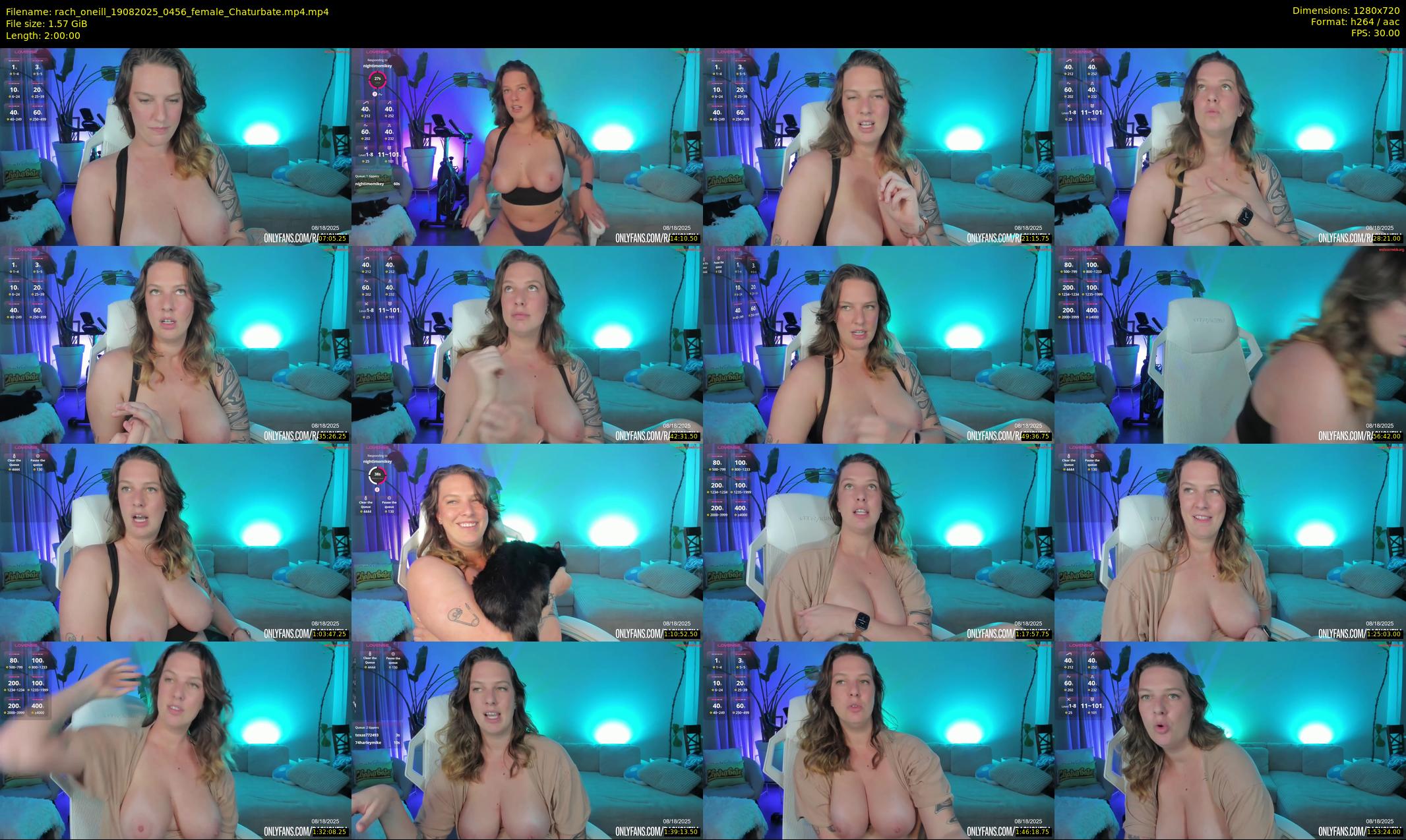 rach_oneill — 120 minute Chaturbate female cam show recording, 720p, Aug 19, 2025
