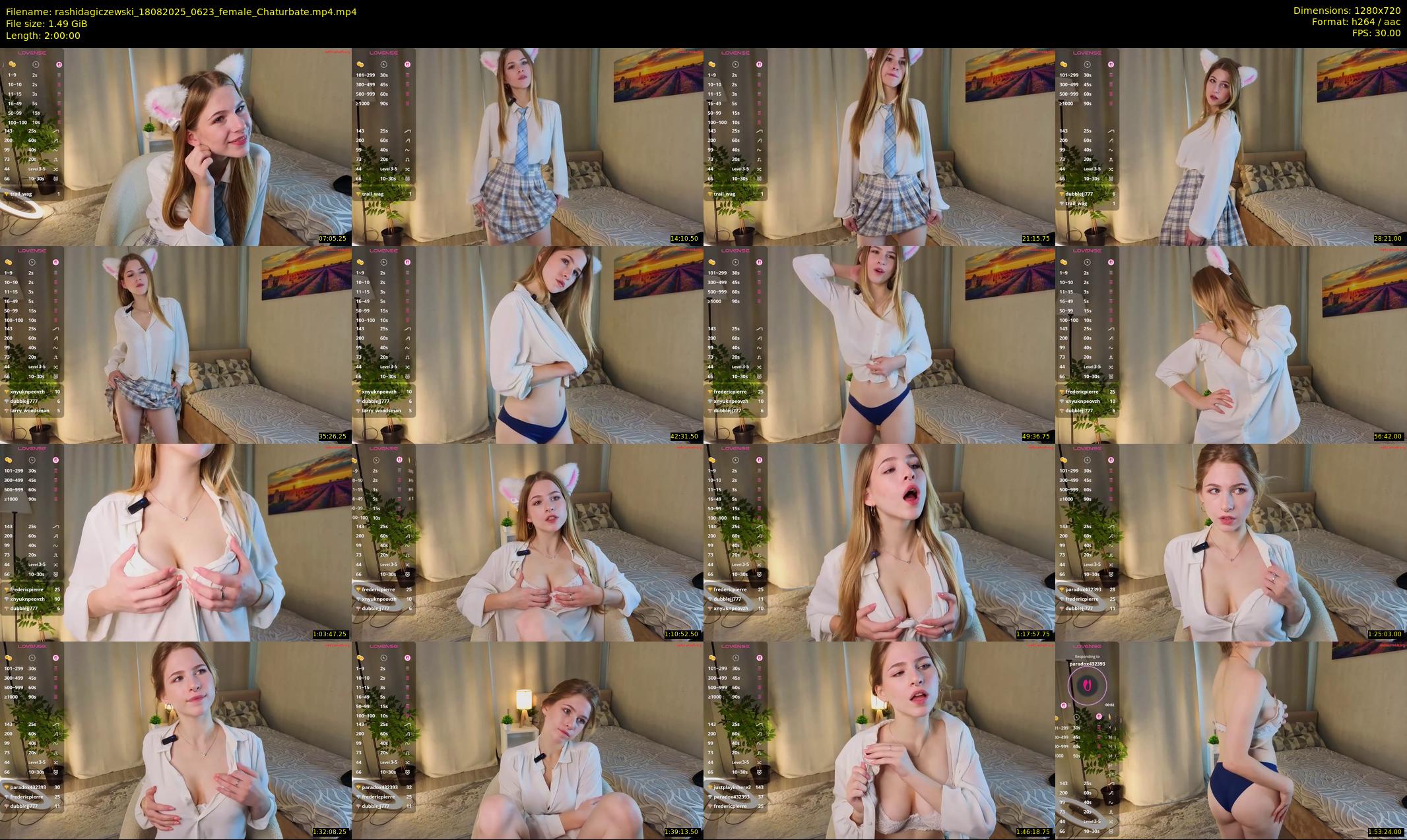 rashidagiczewski — 120 minute Chaturbate female cam show recording, 720p, Aug 18, 2025