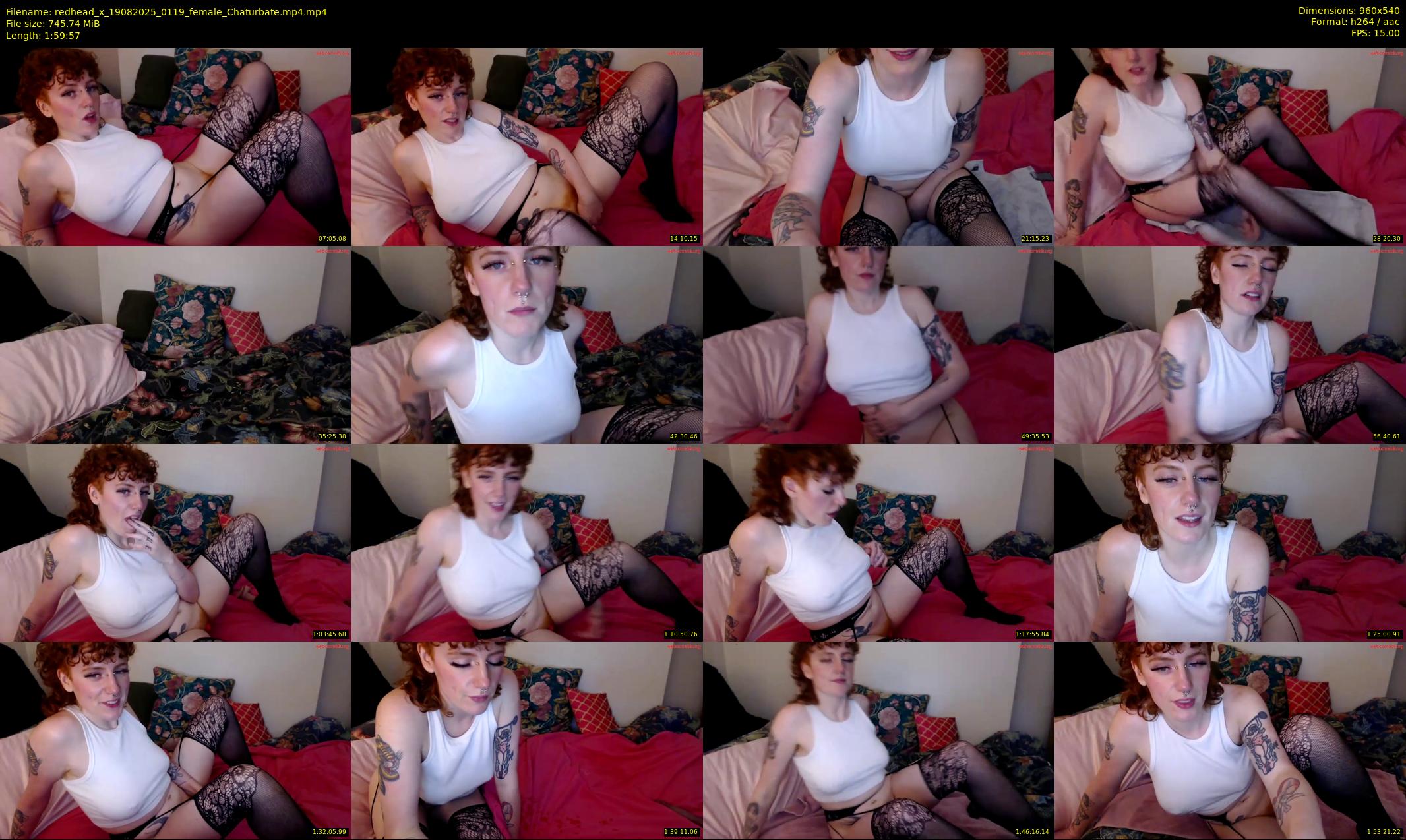 redhead_x — 120 minute Chaturbate female cam show recording, 480p, Aug 19, 2025