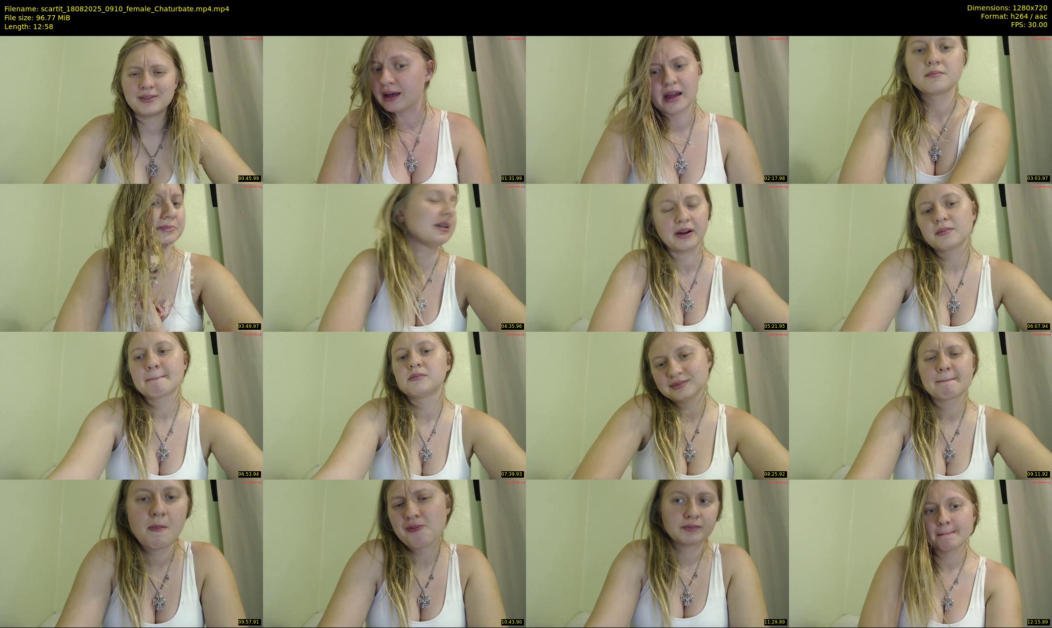 scartit — 13 minute Chaturbate female cam show recording, 720p, Aug 18, 2025