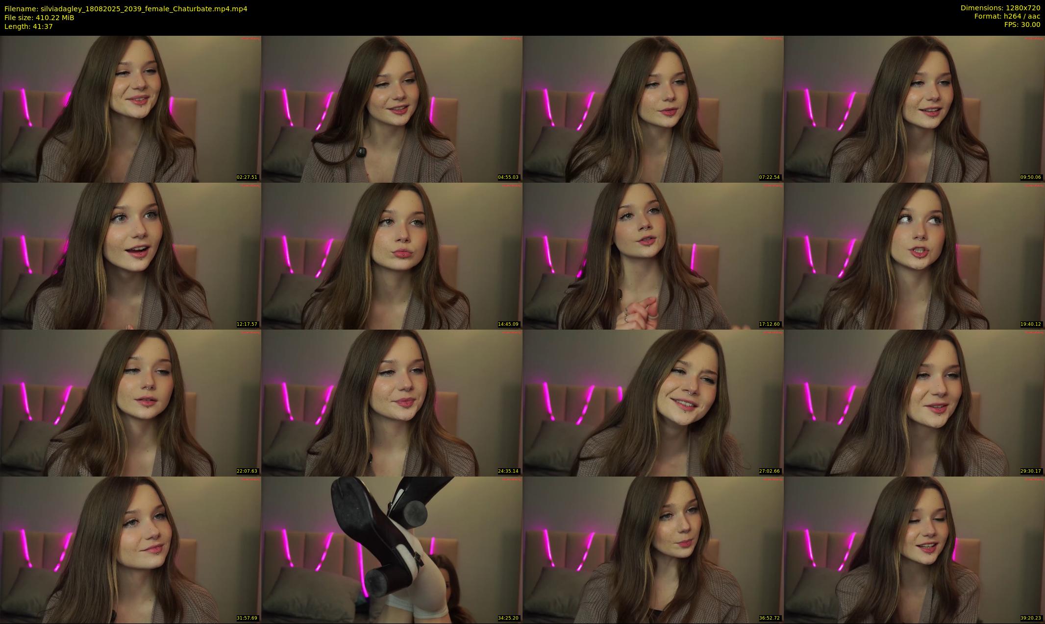 silviadagley — 42 minute Chaturbate female cam show recording, 720p, Aug 18, 2025