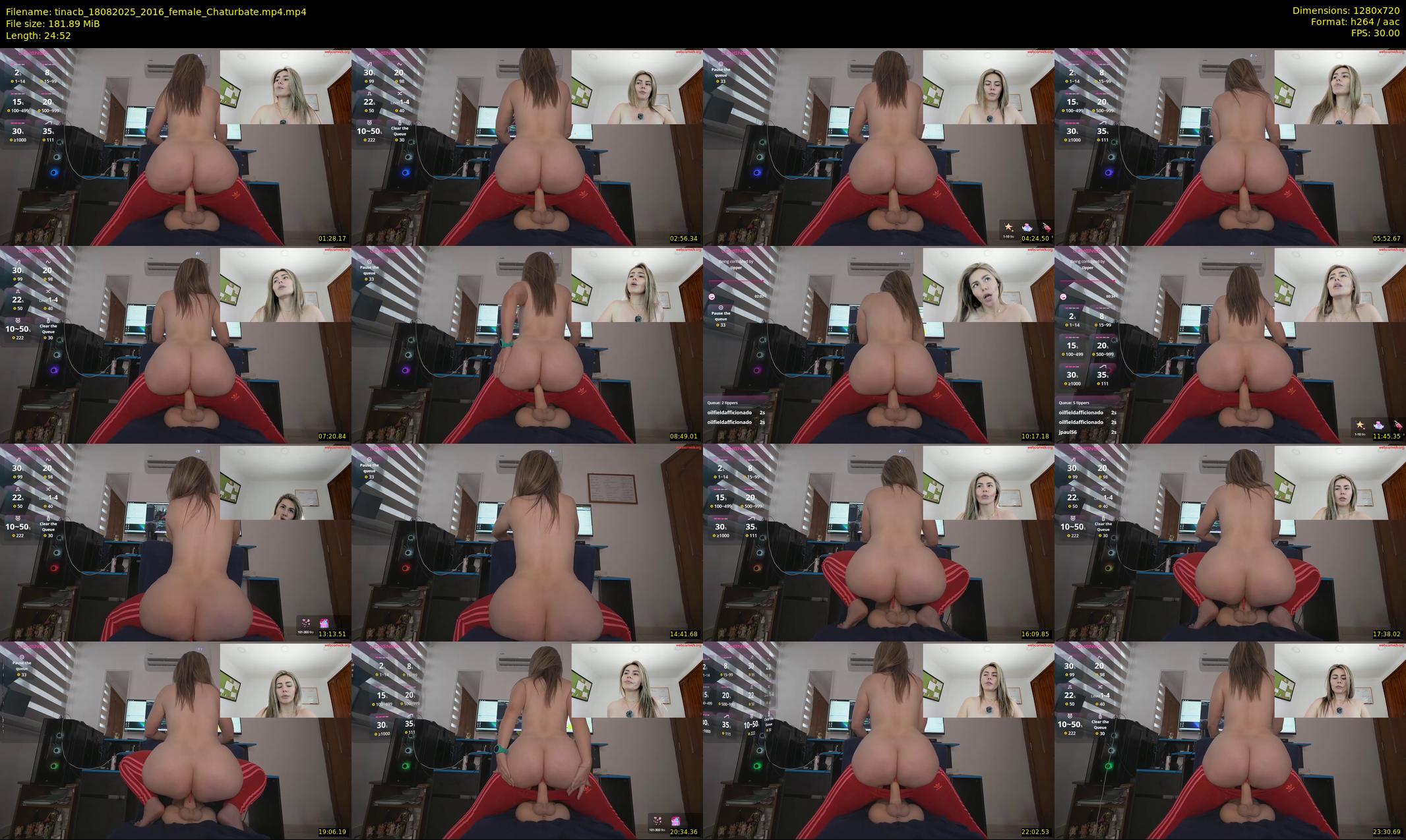 tinacb — 25 minute Chaturbate female cam show recording, 720p, Aug 18, 2025