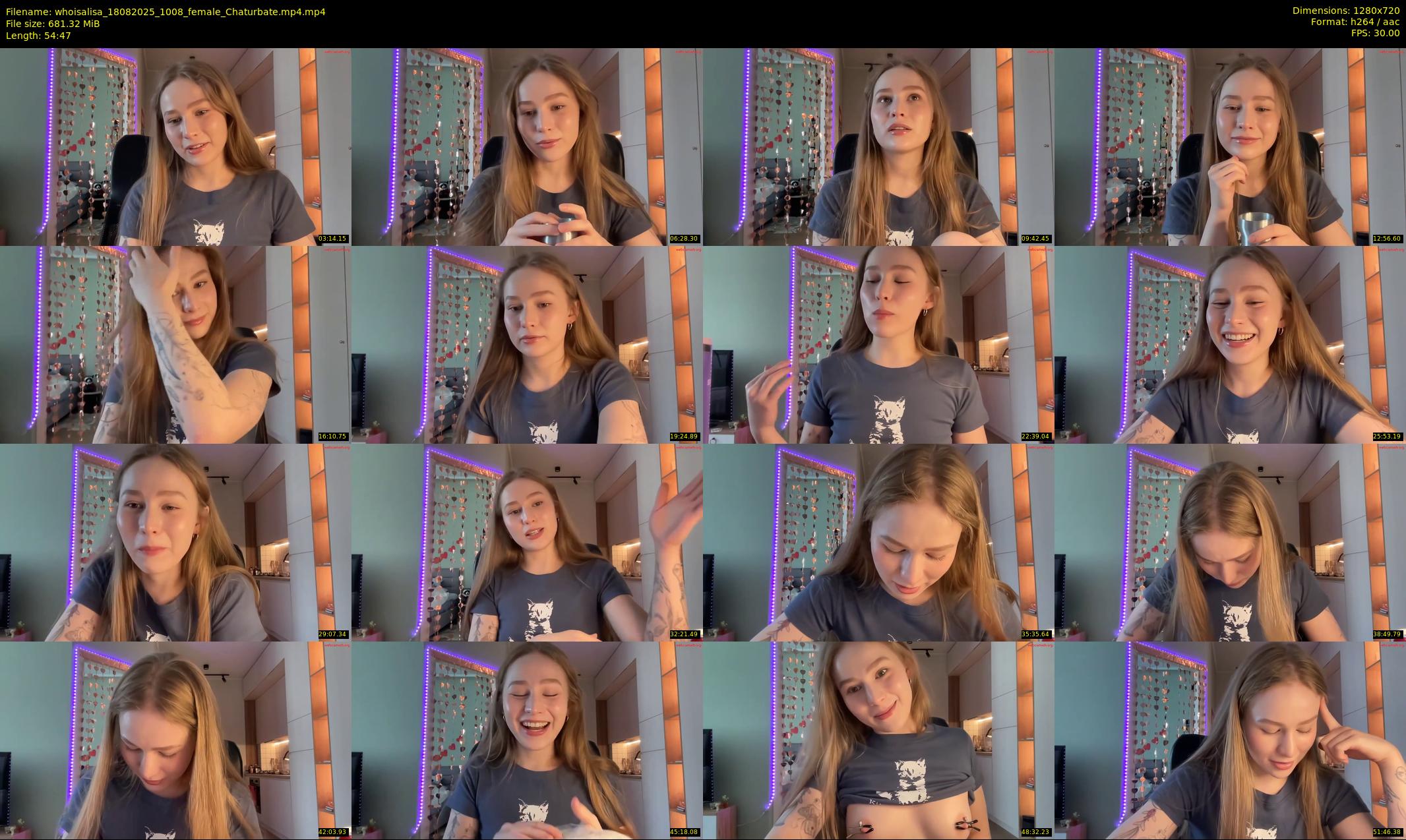 whoisalisa — 55 minute Chaturbate female cam show recording, 720p, Aug 18, 2025