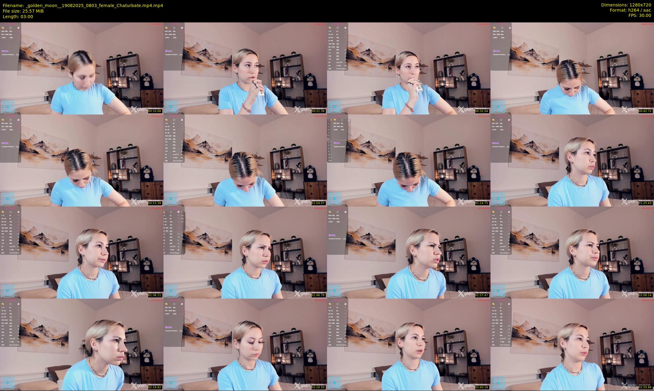 _golden_moon_ — 3 minute Chaturbate female cam show recording, 720p, Aug 19, 2025