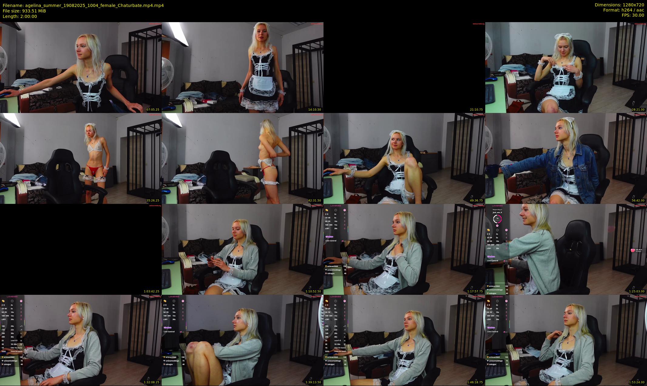 agelina_summer — 120 minute Chaturbate female cam show recording, 720p, Aug 19, 2025