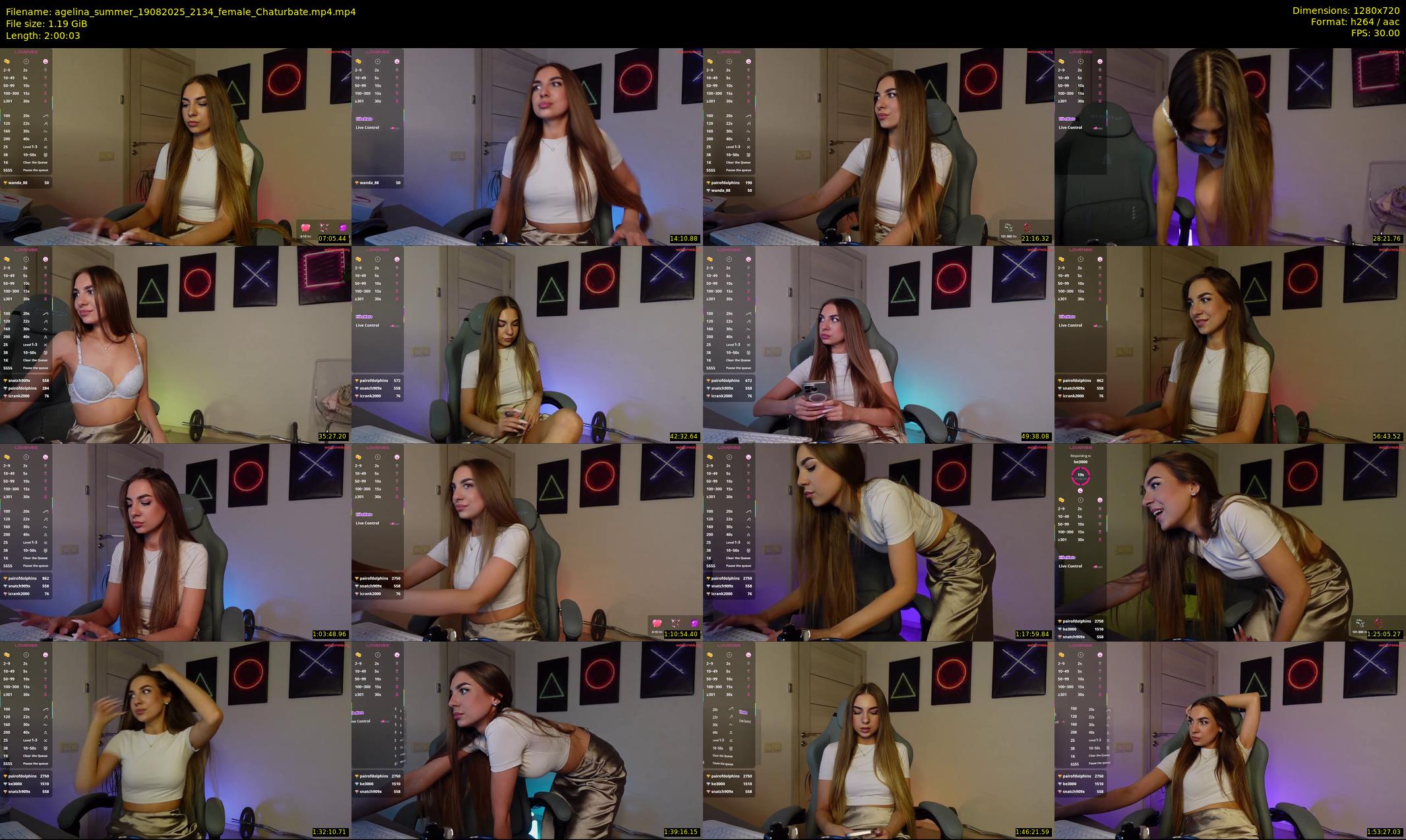 agelina_summer — 121 minute Chaturbate female cam show recording, 720p, Aug 19, 2025