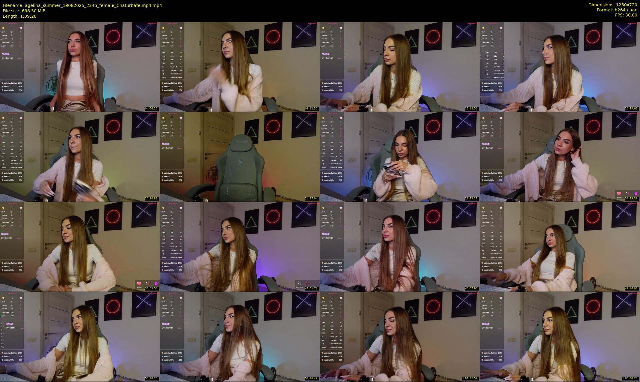 agelina_summer — 70 minute Chaturbate female cam show recording, 720p, Aug 19, 2025