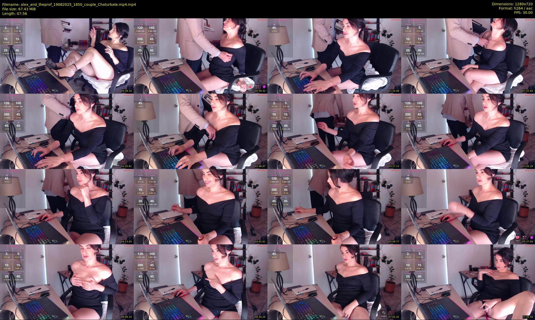 alex_and_theprof — 8 minute Chaturbate couple cam show recording, 720p, Aug 19, 2025